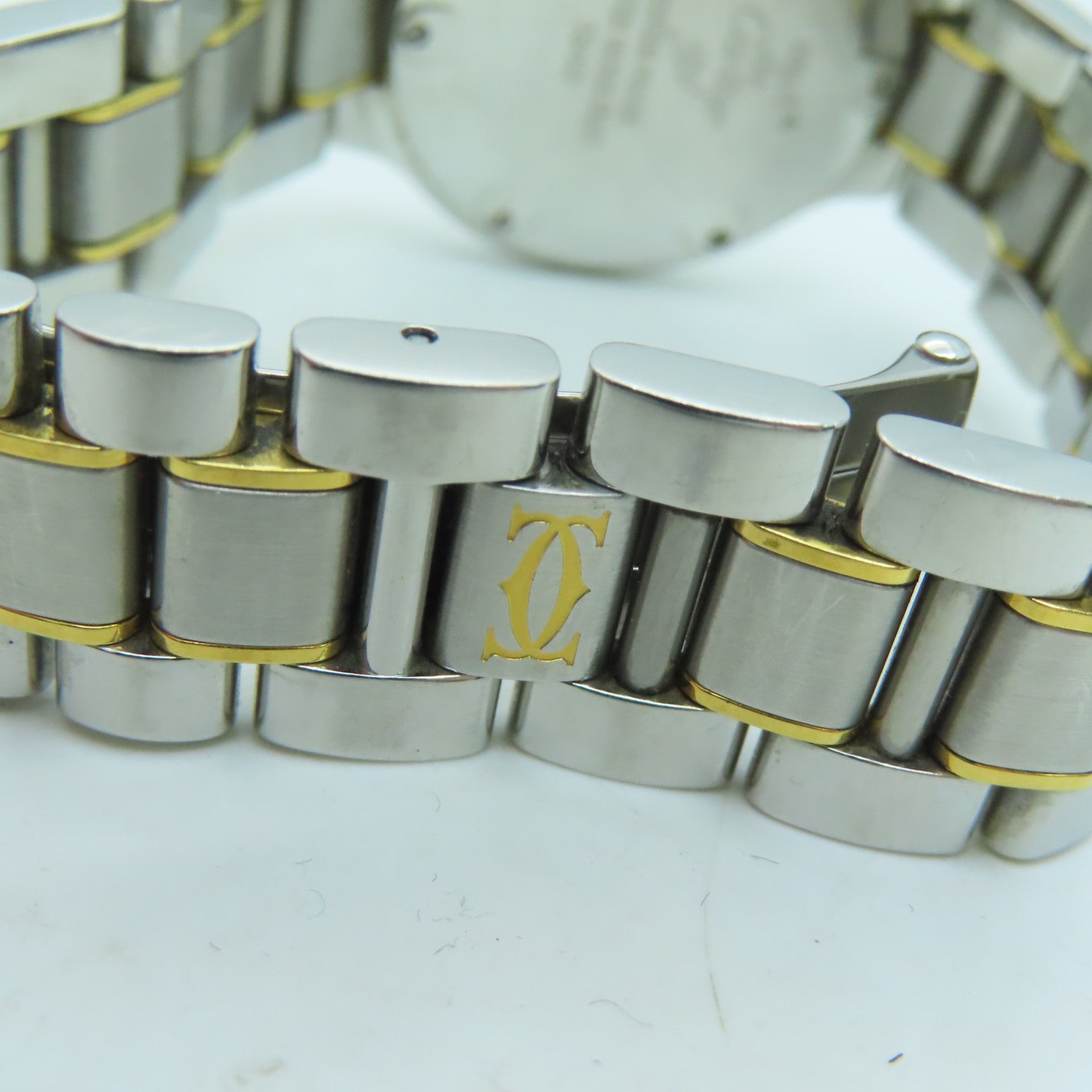 CARTIER Must de Cartier 18K黄金/不锈钢手表石英机芯银色/金色