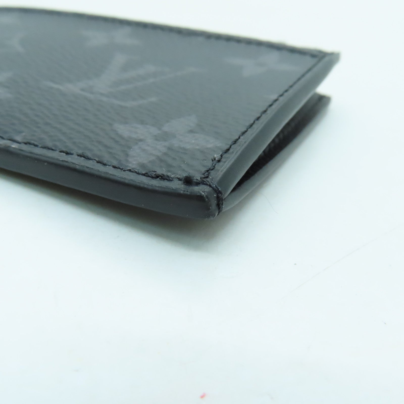 LOUIS VUITTON Monogram Eclips Coin Card Holder銀扣卡片套黑色