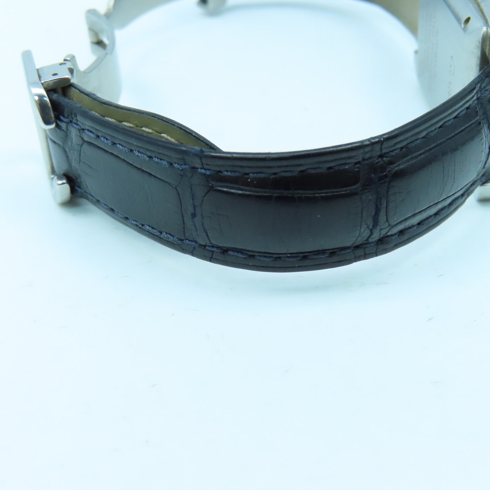 CARTIER Tank American不锈钢/皮革带手表自动机芯黑色