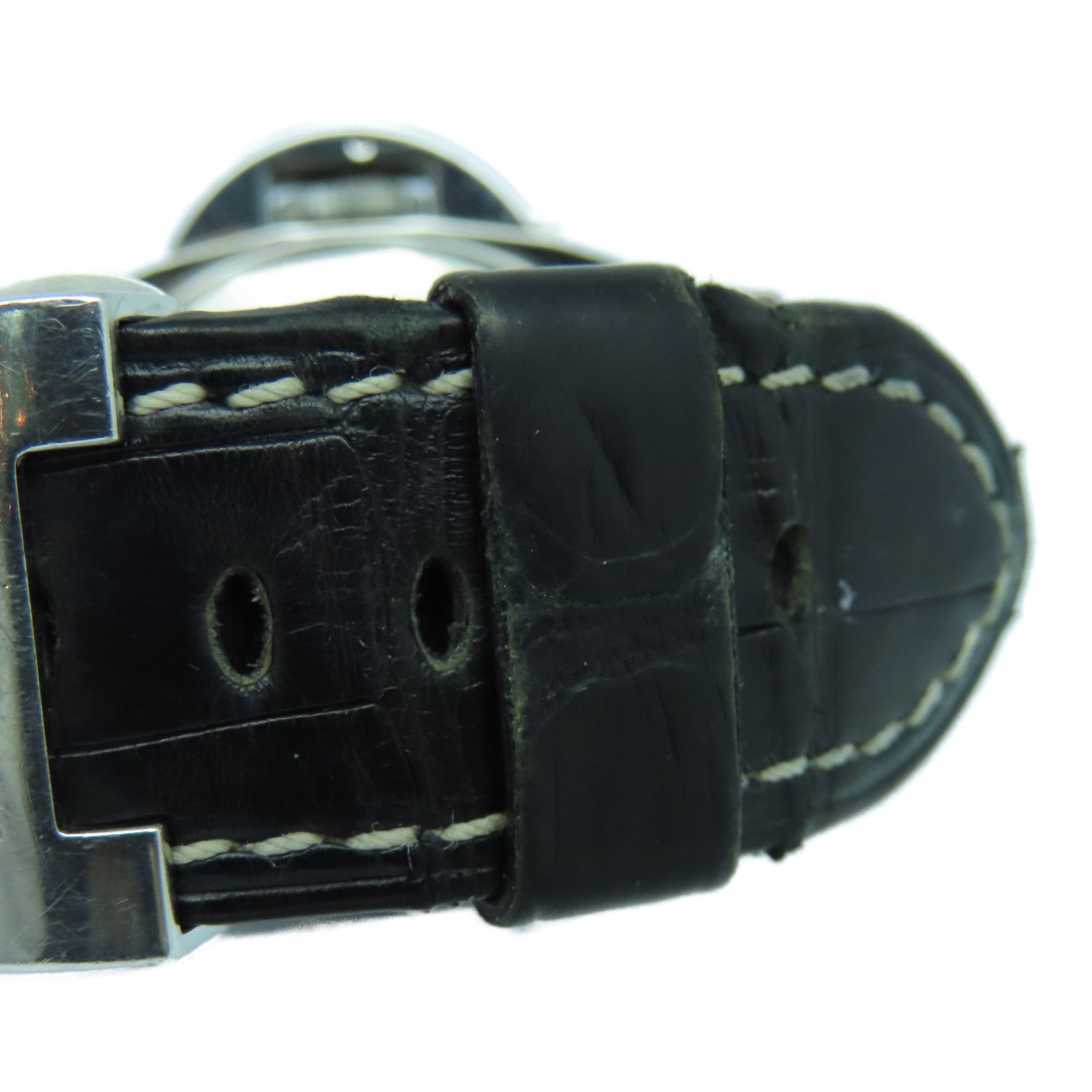 PANERAI Luminor GMT不锈钢/皮革手表自动机芯黒色