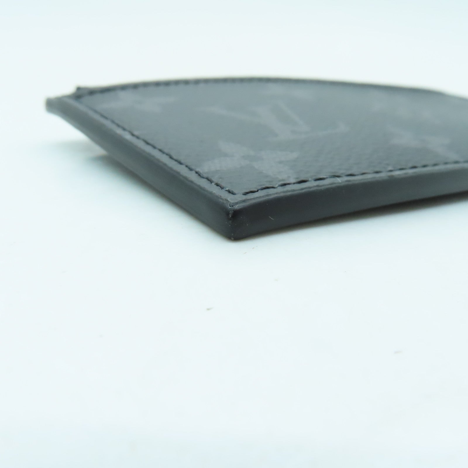 LOUIS VUITTON Monogram Eclips Coin Card Holder銀扣卡片套黑色