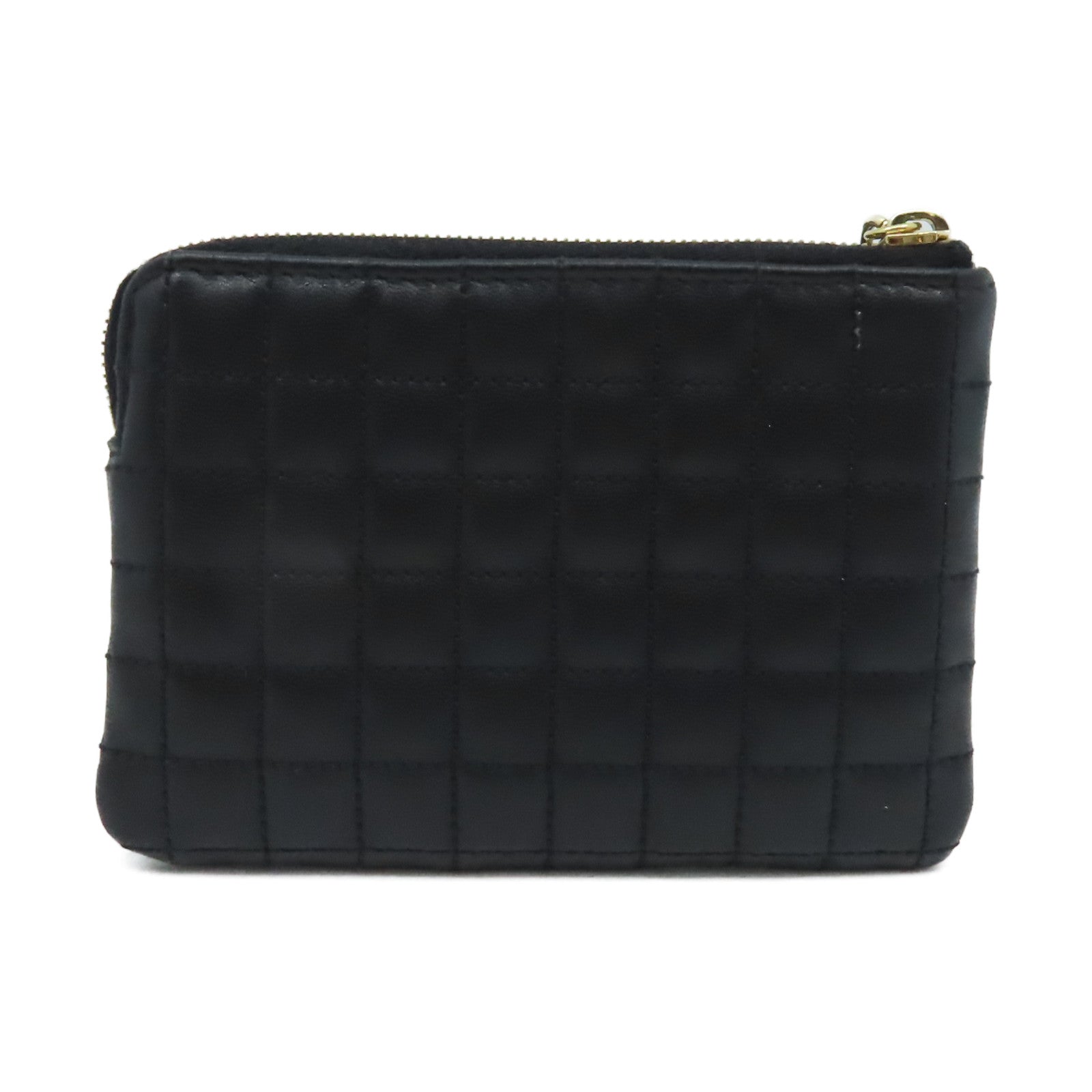 CELINE 牛皮皮革Card Case/Coin Case金扣卡片套/零錢包黑色