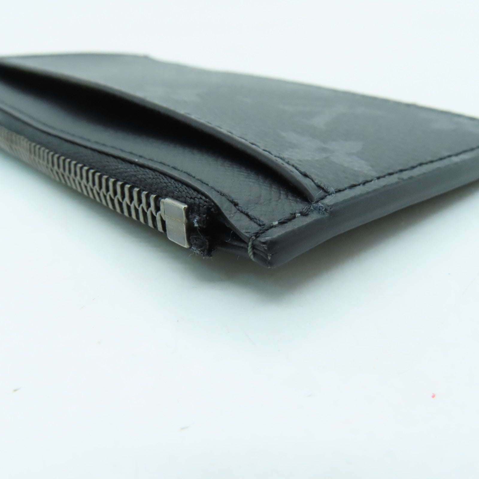 LOUIS VUITTON Monogram Eclips Coin Card Holder銀扣卡片套黑色