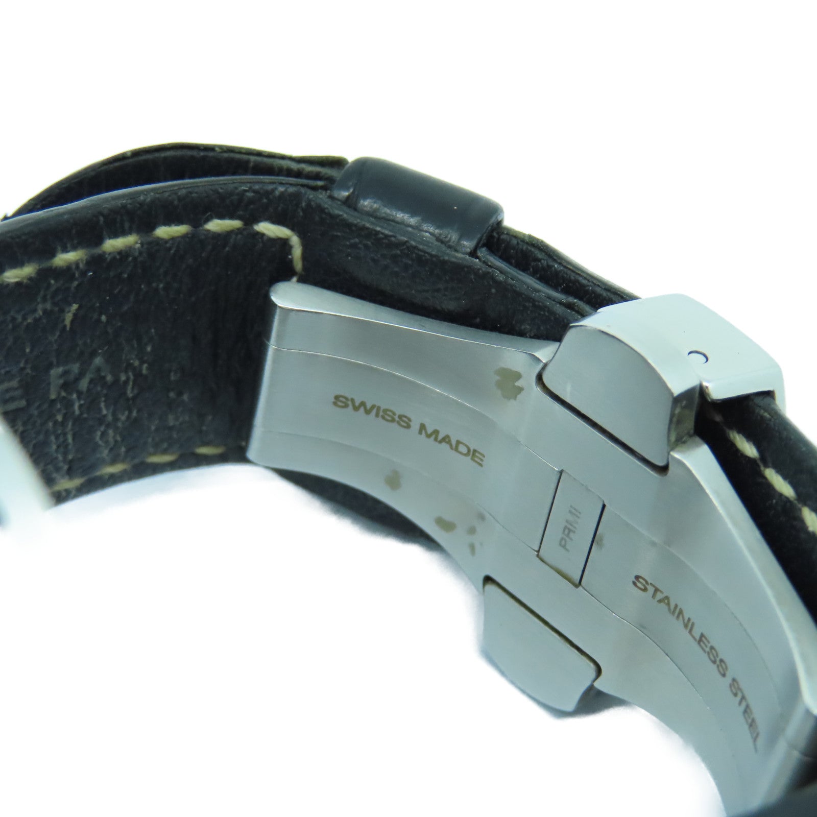PANERAI Luminor GMT不锈钢/皮革手表自动机芯黒色