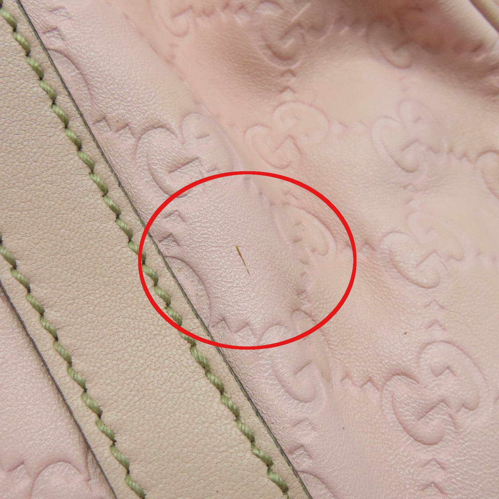GUCCI Cowhide Leather Hand Bag Gold Buckle Hand Bag Pink