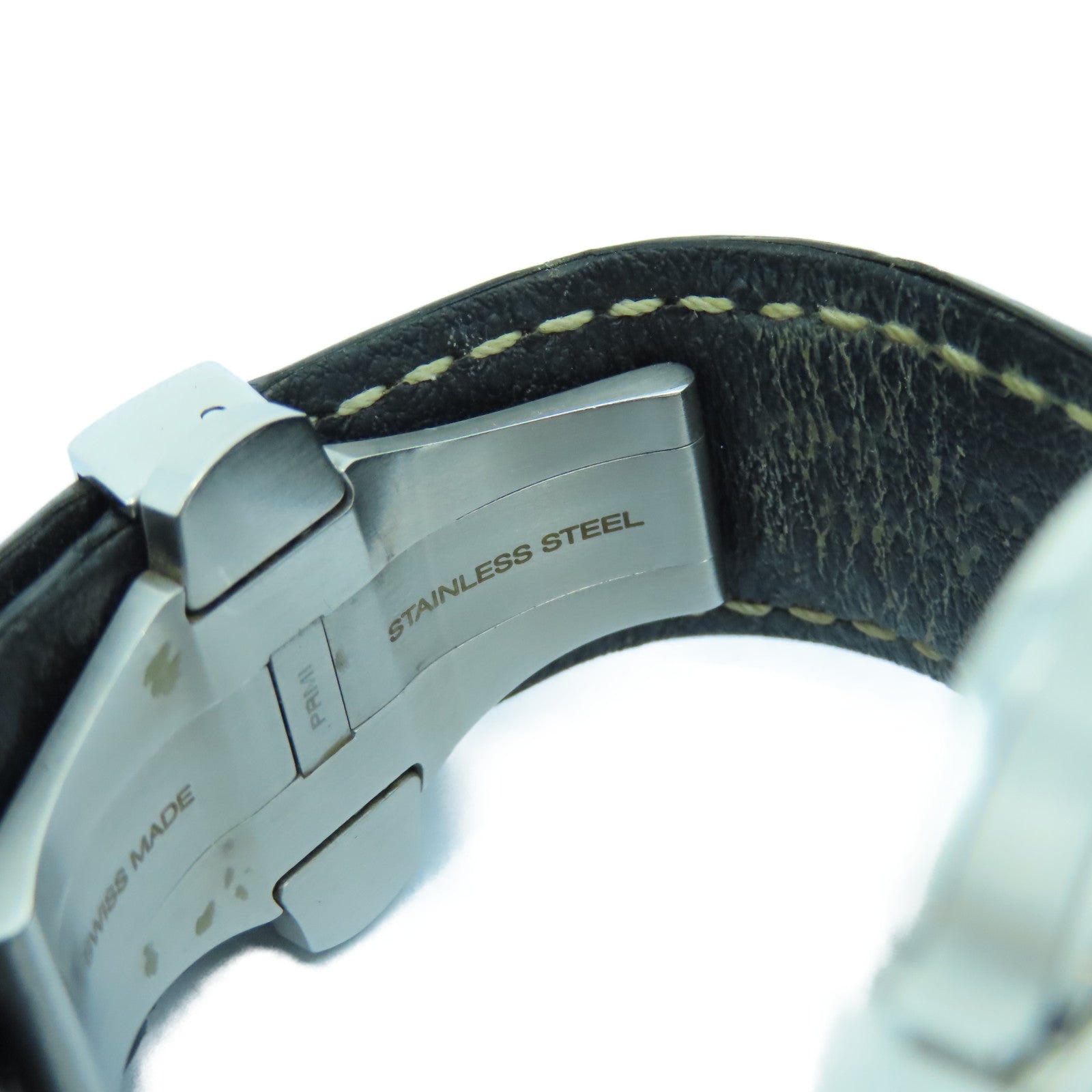 PANERAI Luminor GMT不锈钢/皮革手表自动机芯黒色