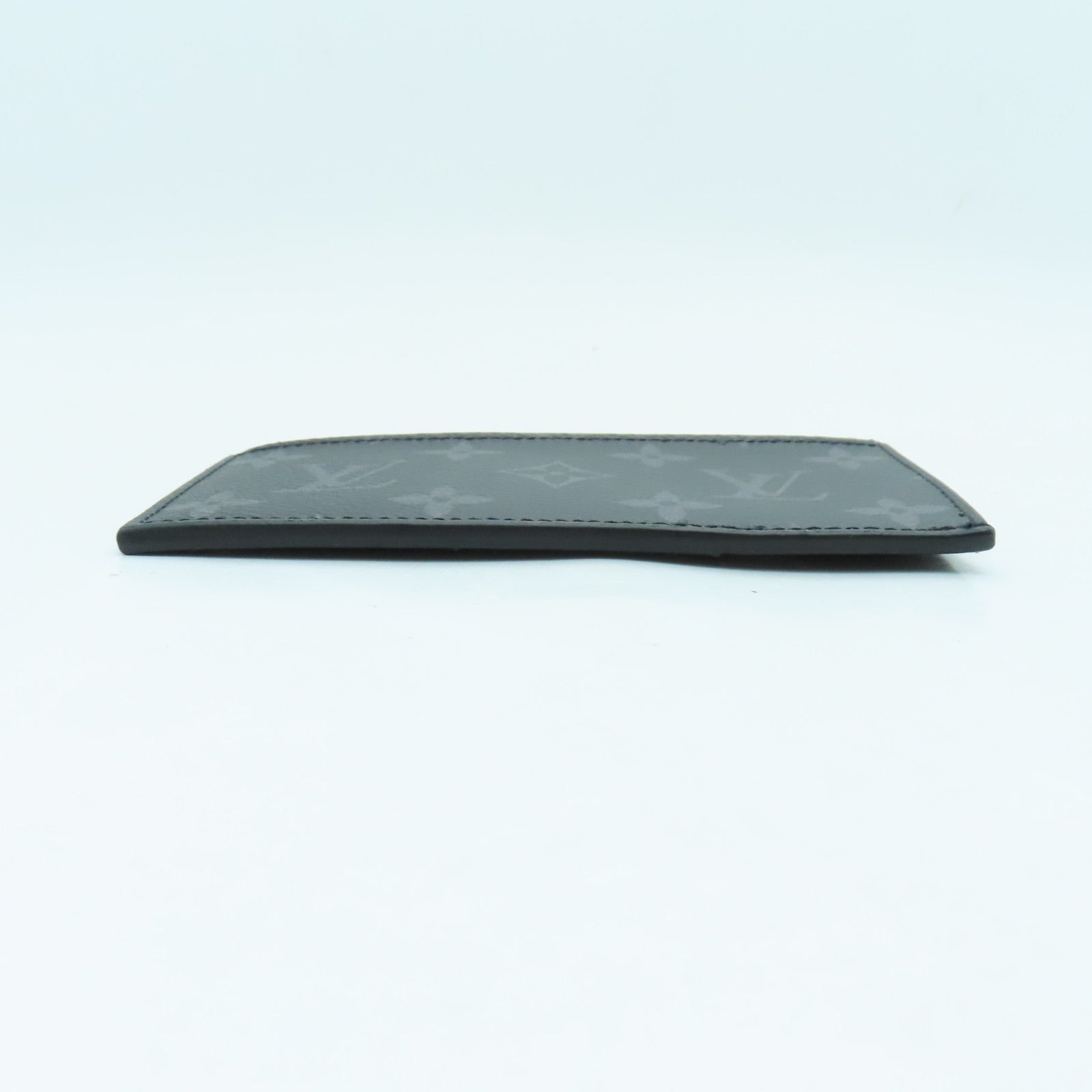 LOUIS VUITTON Monogram Eclips Coin Card Holder銀扣卡片套黑色