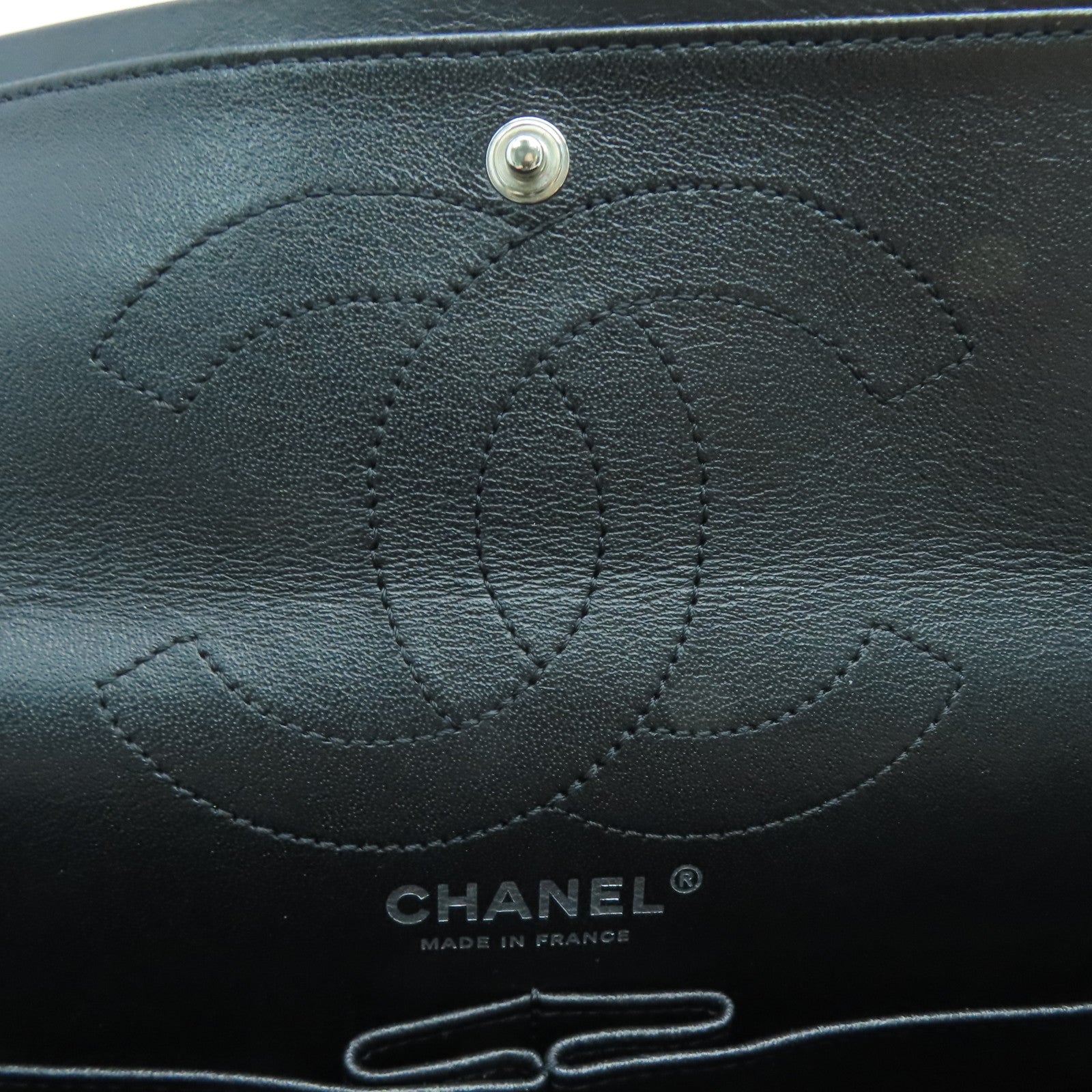 CHANEL 【激减优惠】菱格牛皮皮革2.55 Chain Shoulder黑扣肩背袋黑色