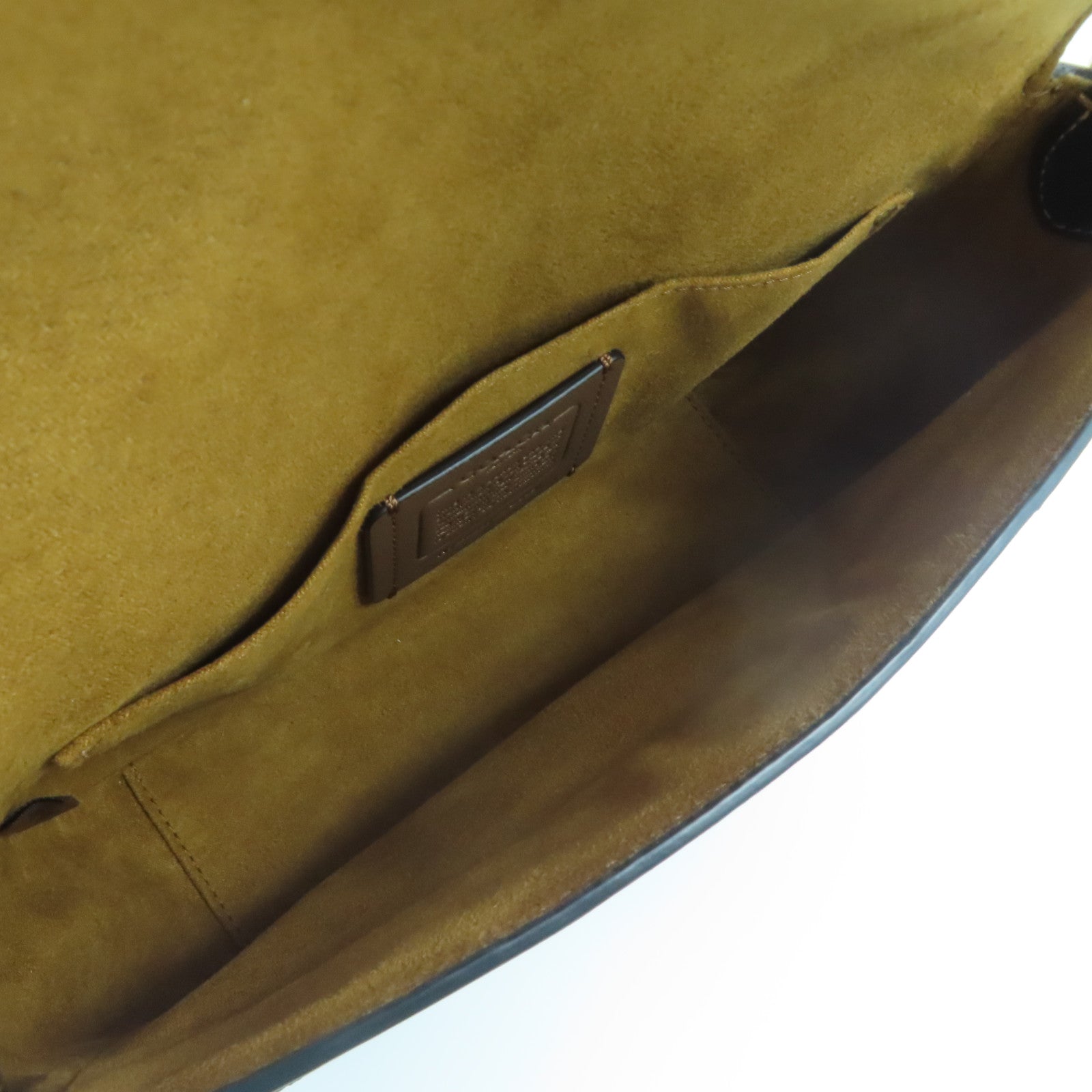 COACH 塗層帆布Shoulder Bag金扣肩背袋啡色米色