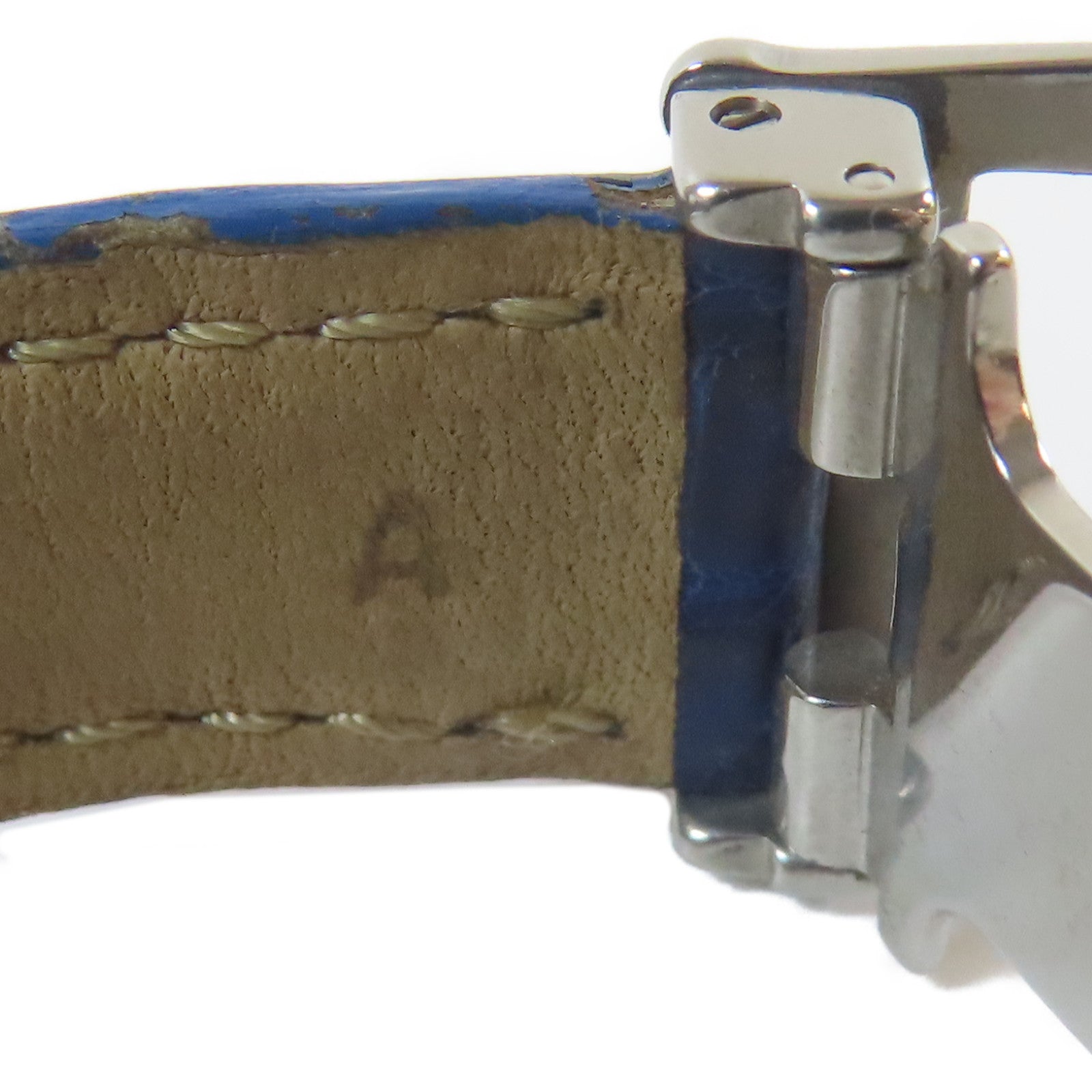 CARTIER 不鏽鋼/皮革Cartier Must De皮帶手錶白色#14.5cm