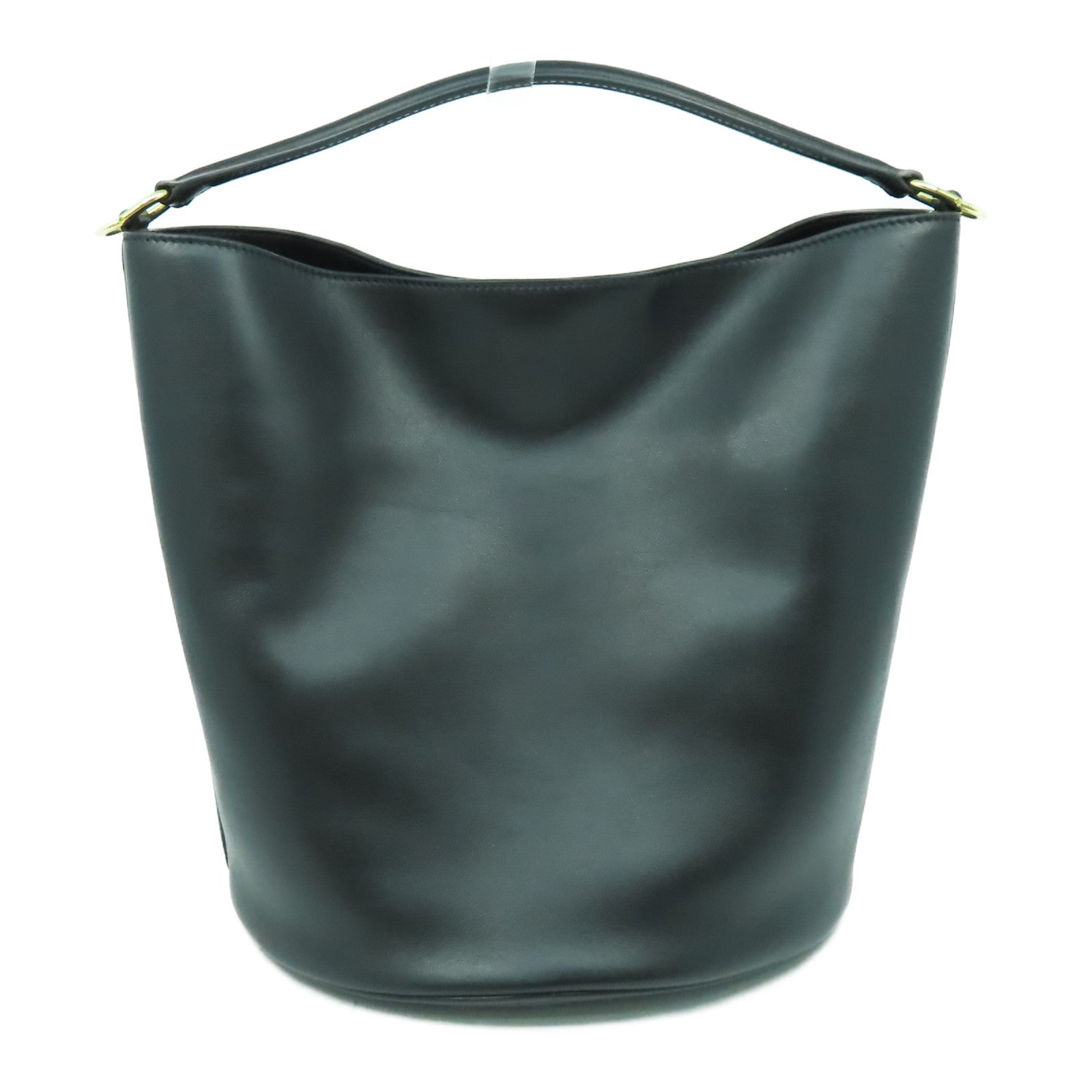 CELINE 【激減優惠】牛皮皮革Bucket 16金扣手挽肩背兩用袋黑色
