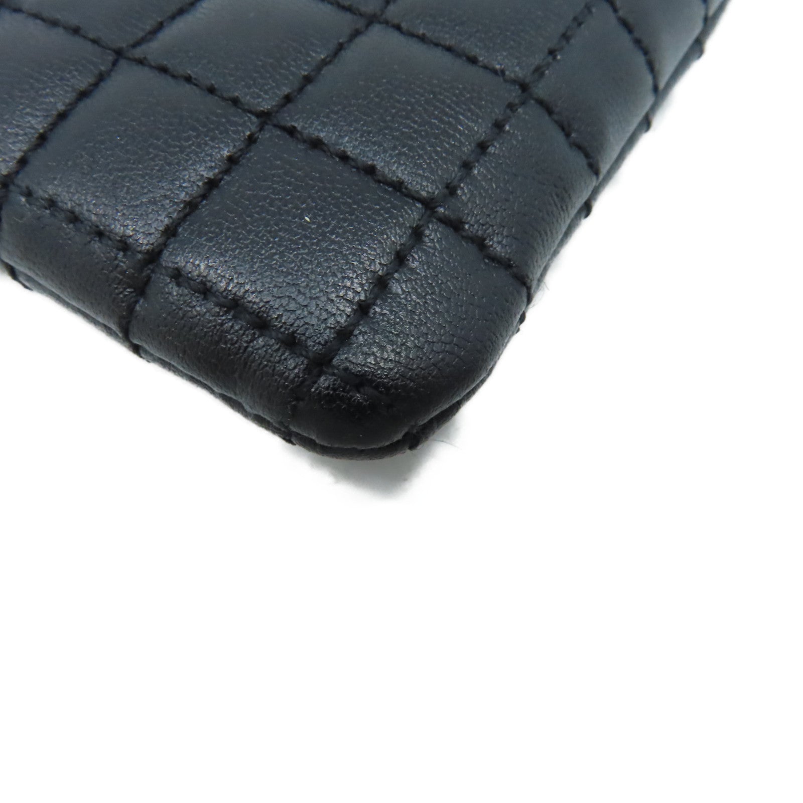 CELINE 牛皮皮革Card Case/Coin Case金扣卡片套/零錢包黑色