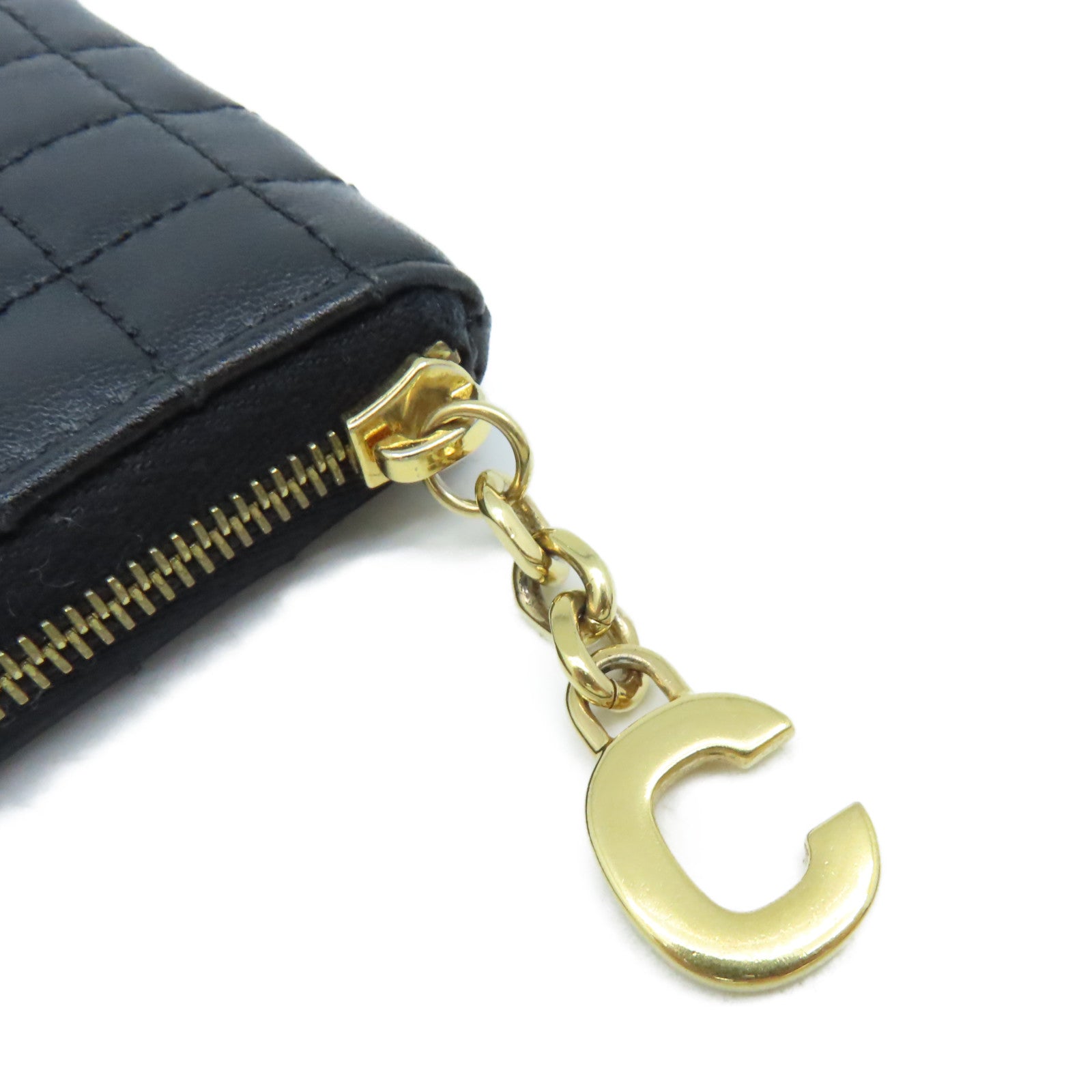 CELINE 牛皮皮革Card Case/Coin Case金扣卡片套/零錢包黑色