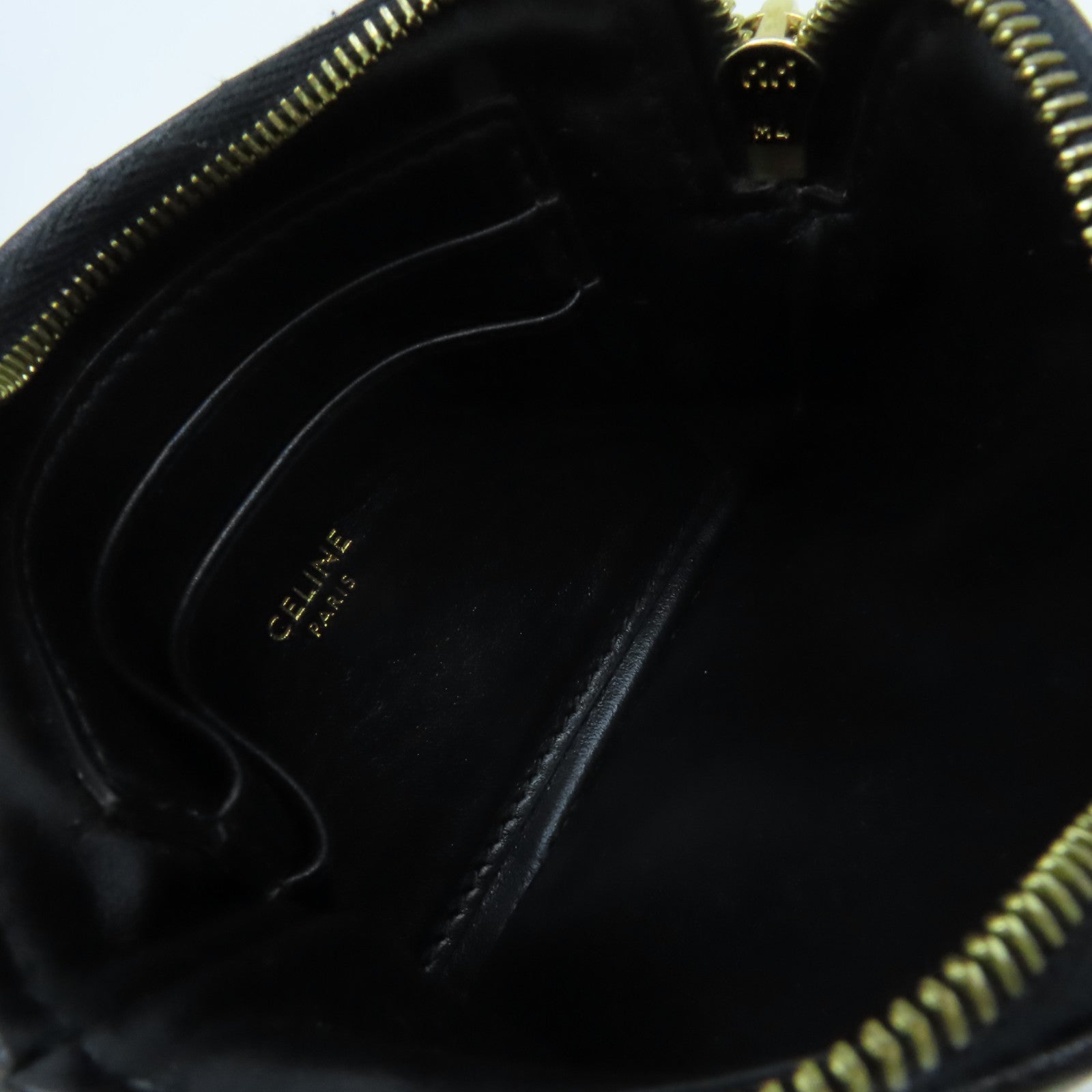 CELINE 牛皮皮革Card Case/Coin Case金扣卡片套/零錢包黑色