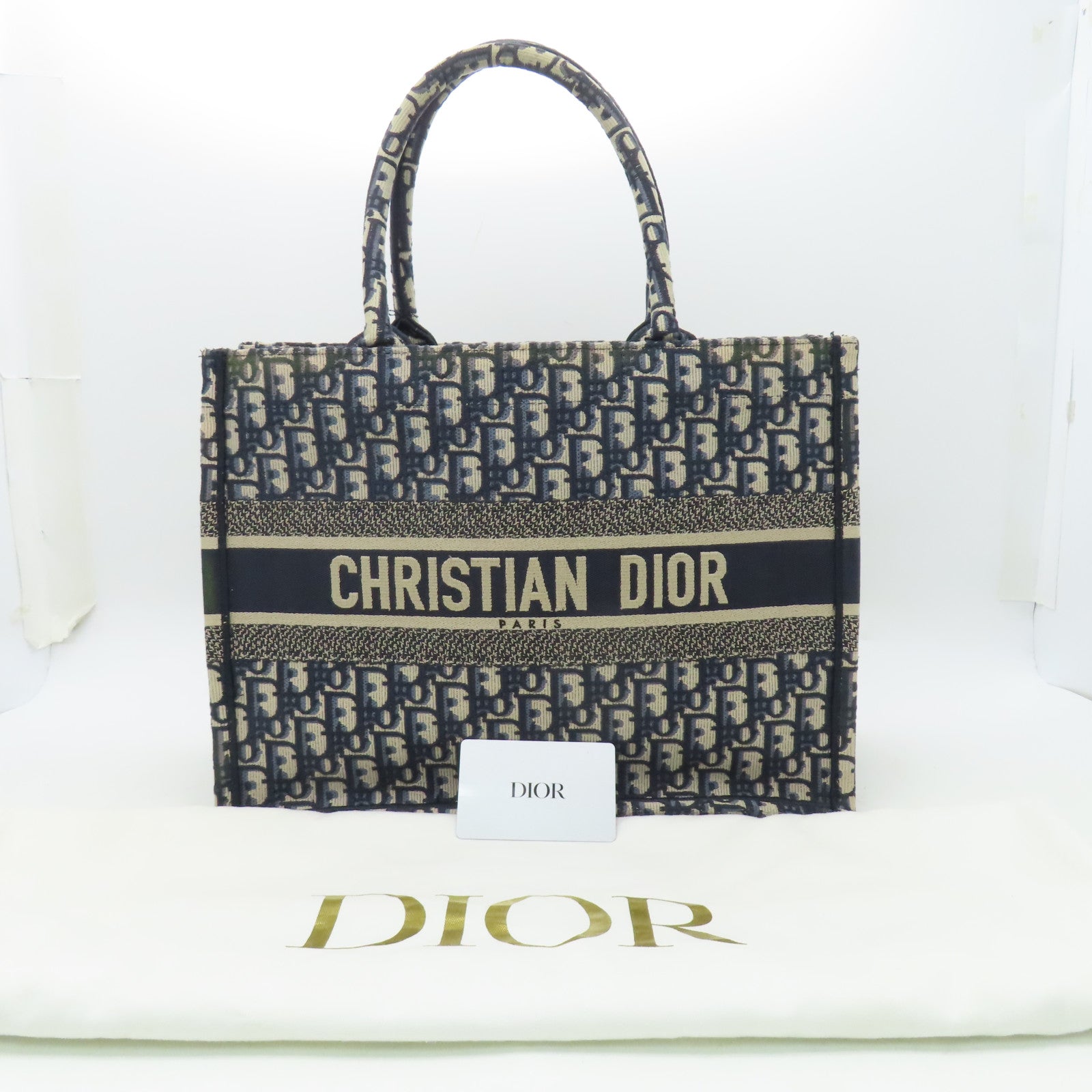 Dior 帆布Book Tote M手挽袋深藍色
