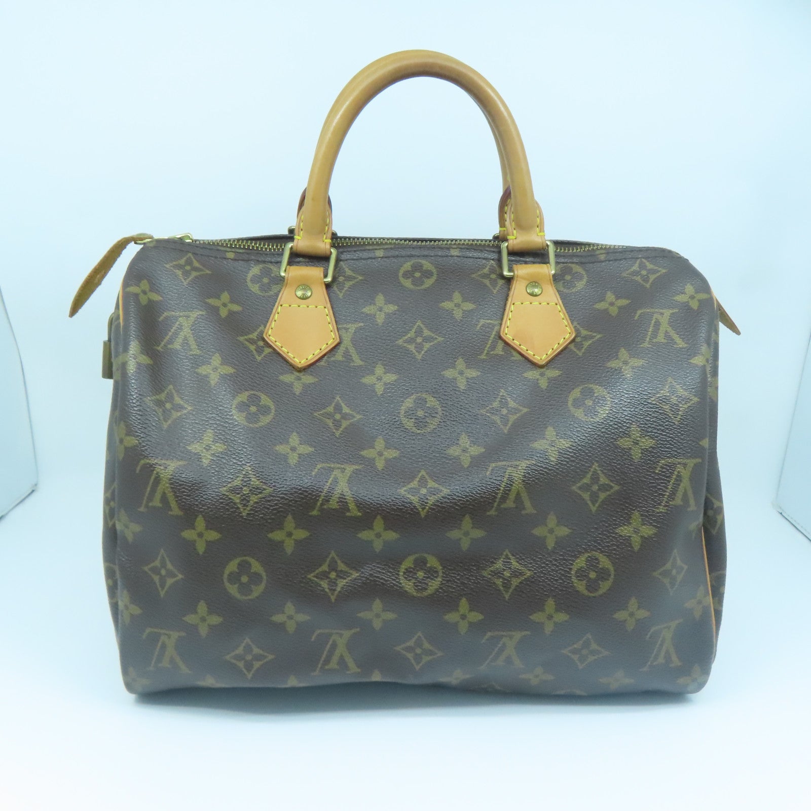 LOUIS VUITTON Monogram Speedy 30金扣手挽袋啡色
