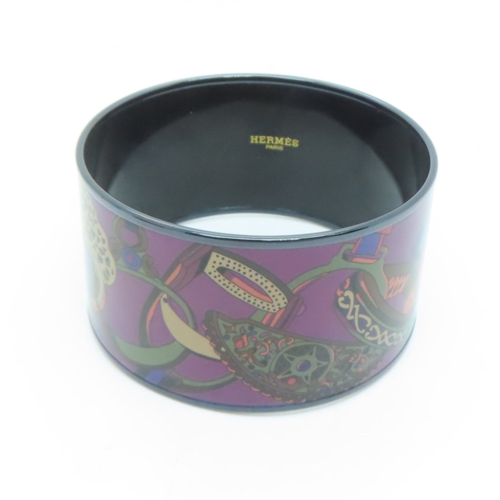 HERMES Enamel Enamel Bangle Purple