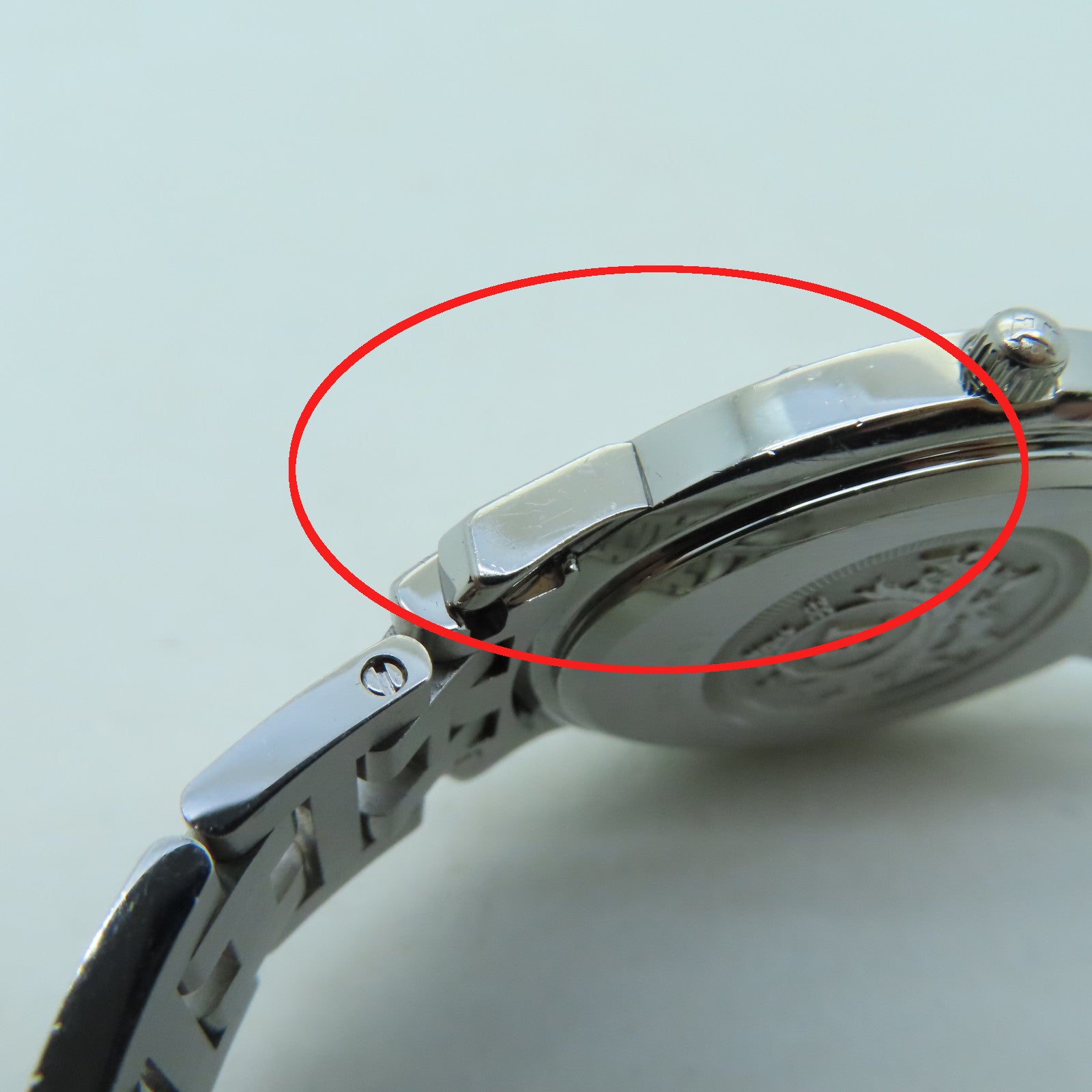 HERMES Clipper Oval Watch不锈钢石英机芯银色/白色