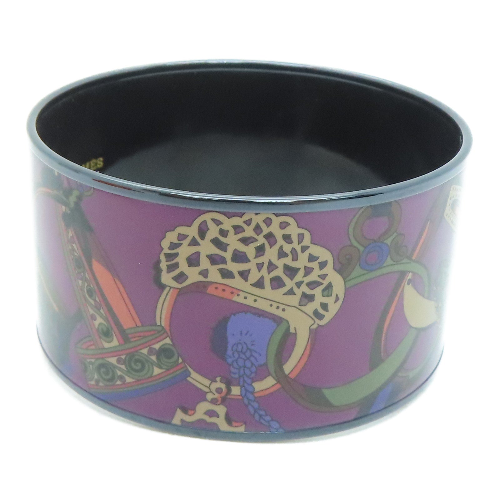 HERMES Enamel Enamel Bangle Purple