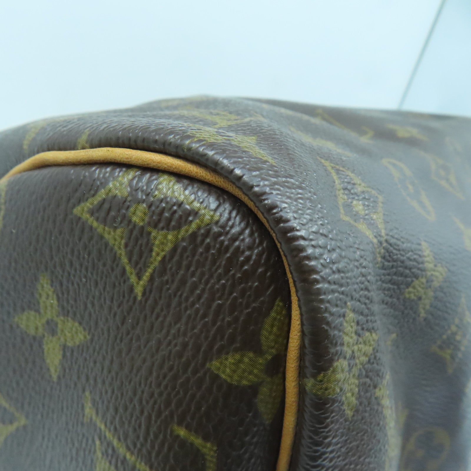 LOUIS VUITTON Monogram Speedy 30金扣手挽袋啡色