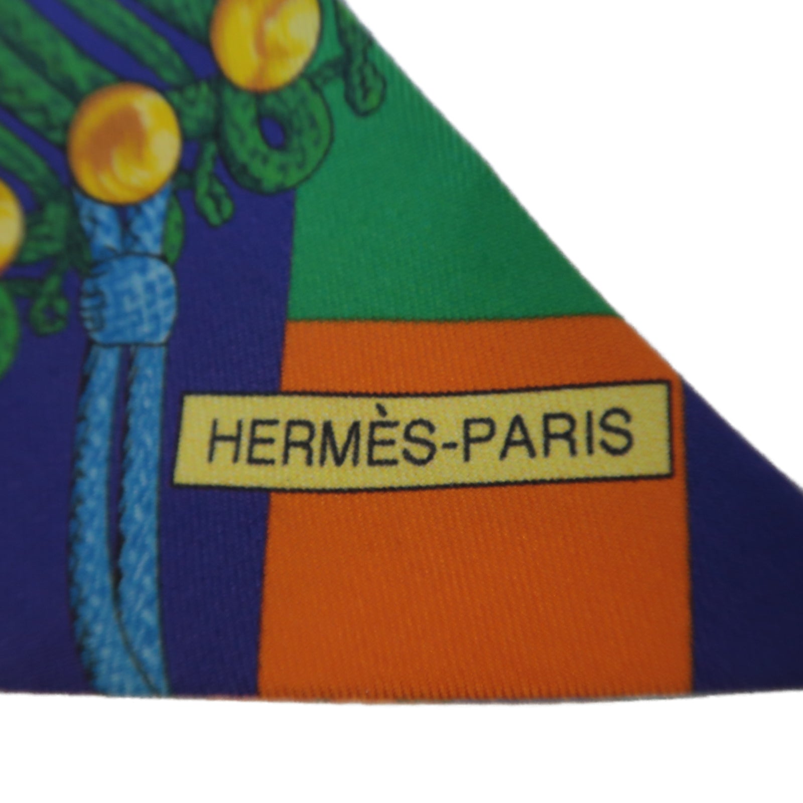 HERMES 絲質Twilly絲巾紫色/藍色/綠色