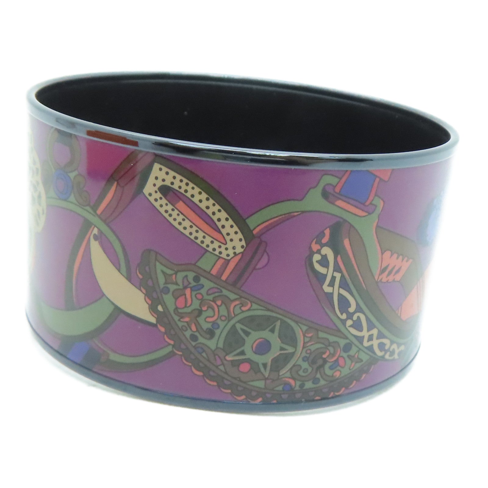 HERMES Enamel Enamel Bangle Purple