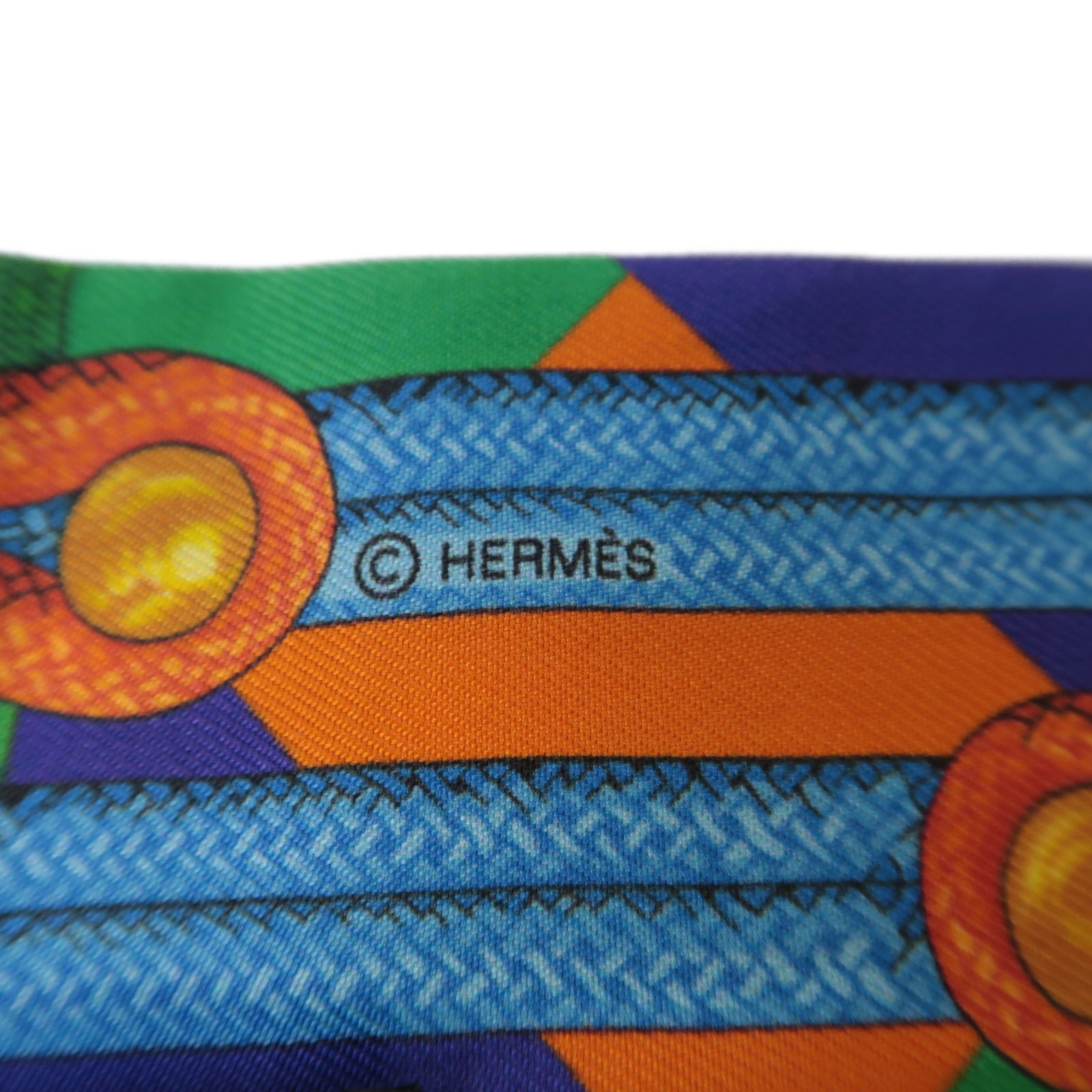 HERMES 絲質Twilly絲巾紫色/藍色/綠色