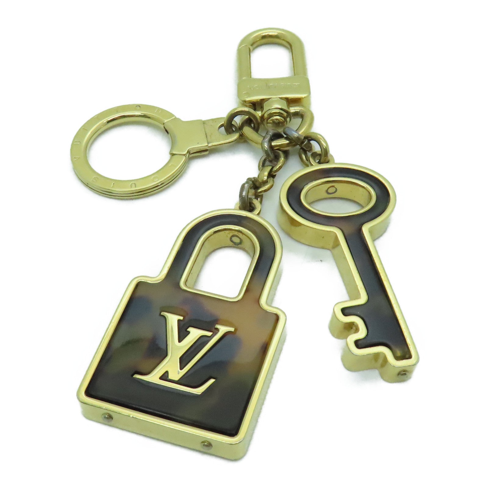 LOUIS VUITTON 金屬Confiance Key Holder鎖匙扣金色/啡色