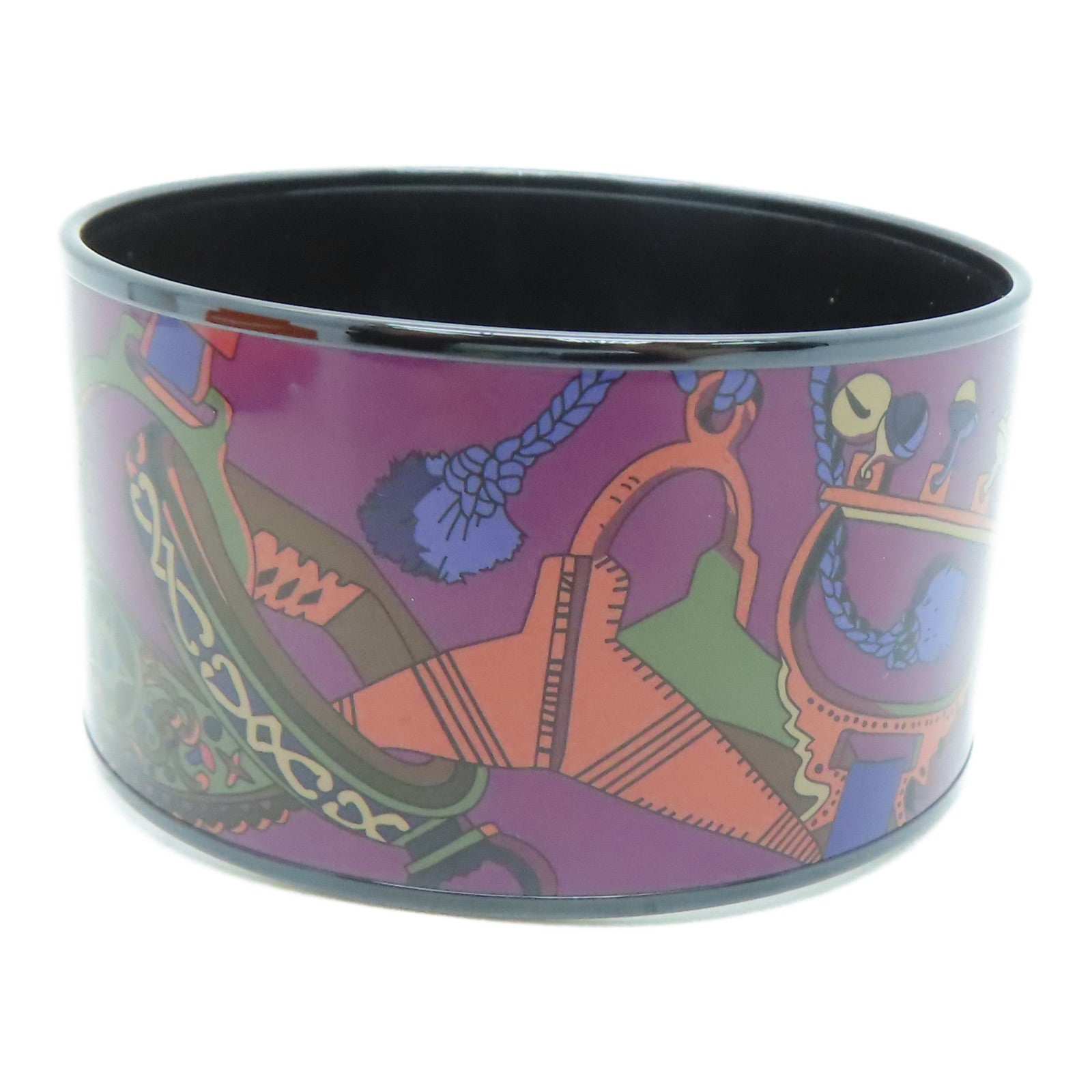HERMES Enamel Enamel Bangle Purple