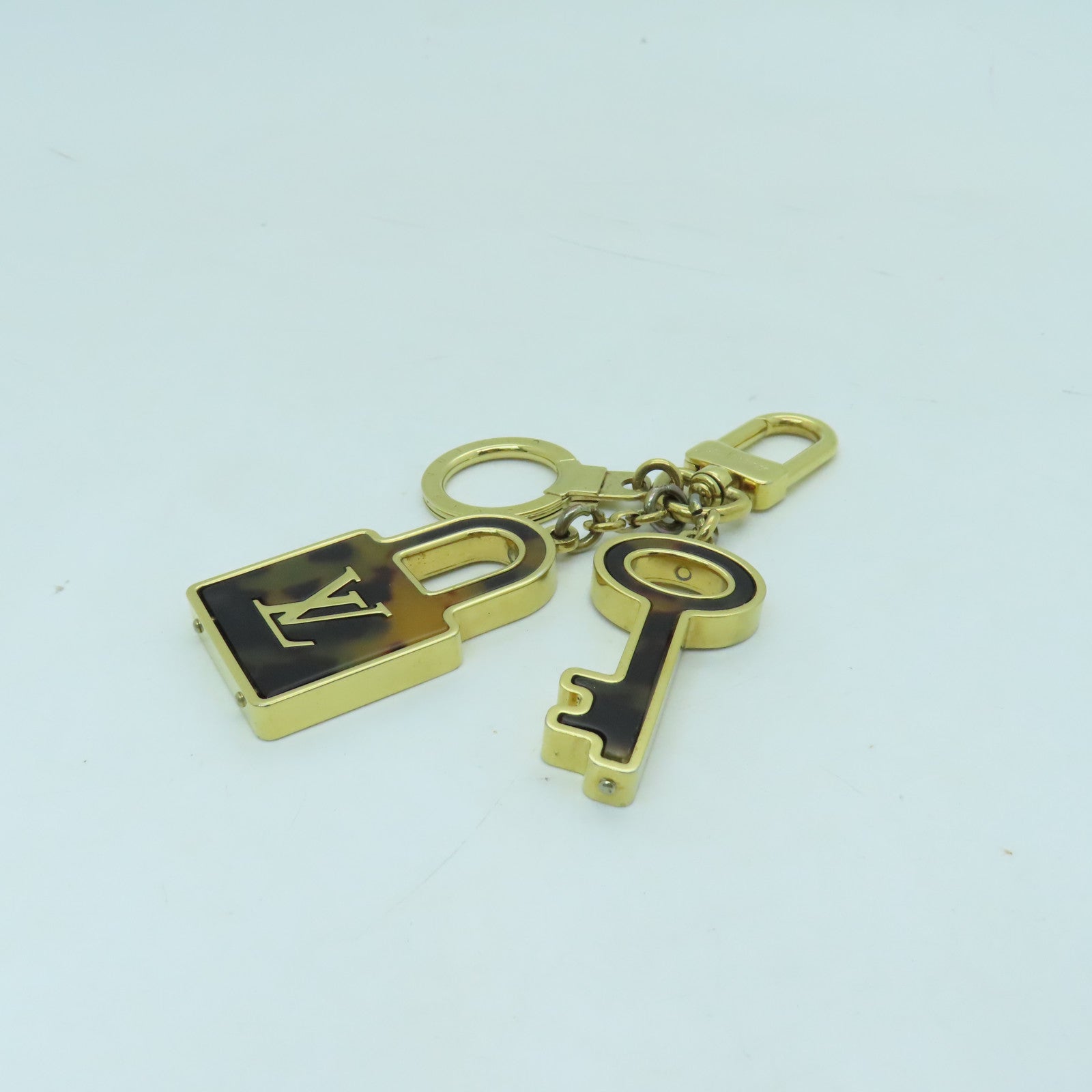 LOUIS VUITTON 金屬Confiance Key Holder鎖匙扣金色/啡色