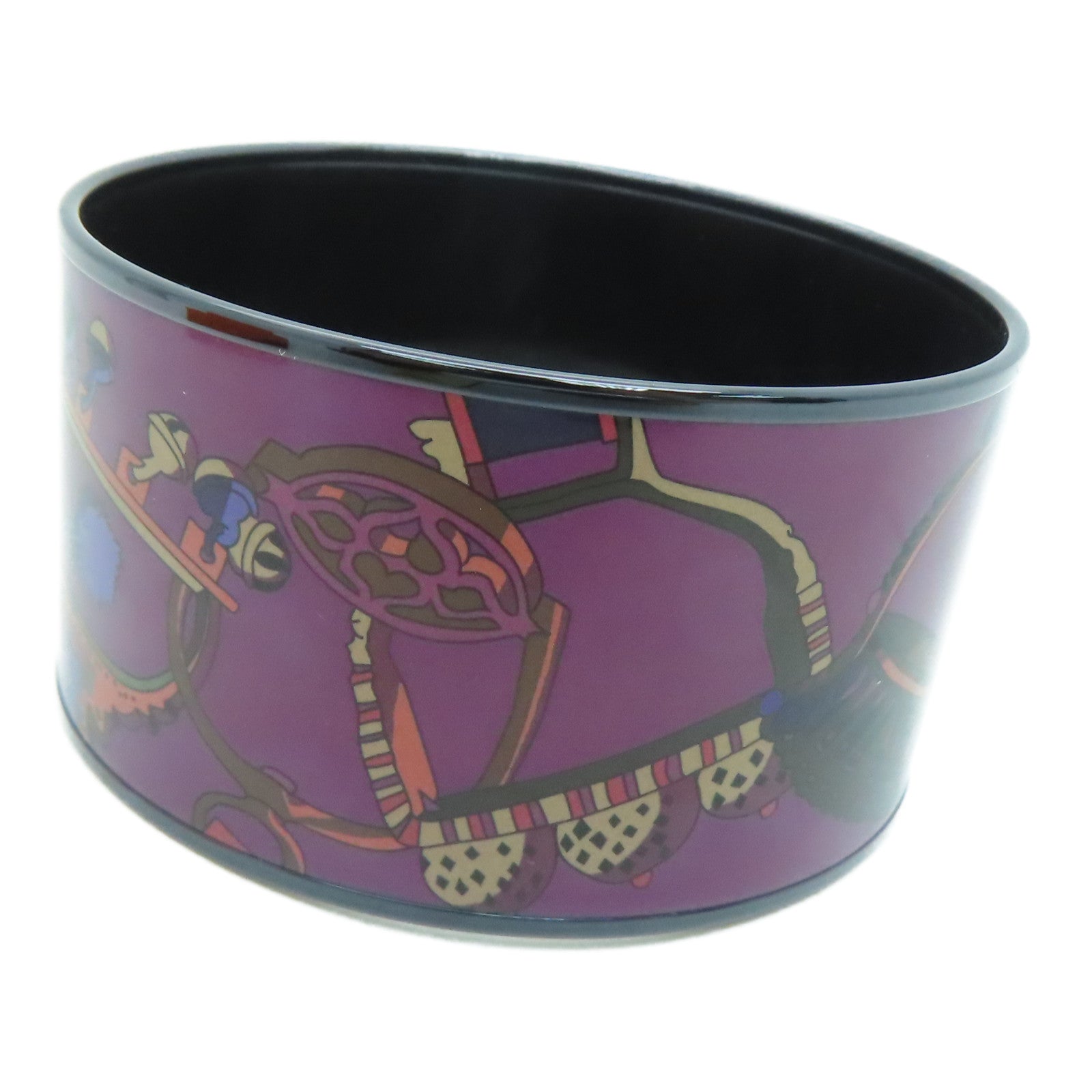 HERMES Enamel Enamel Bangle Purple