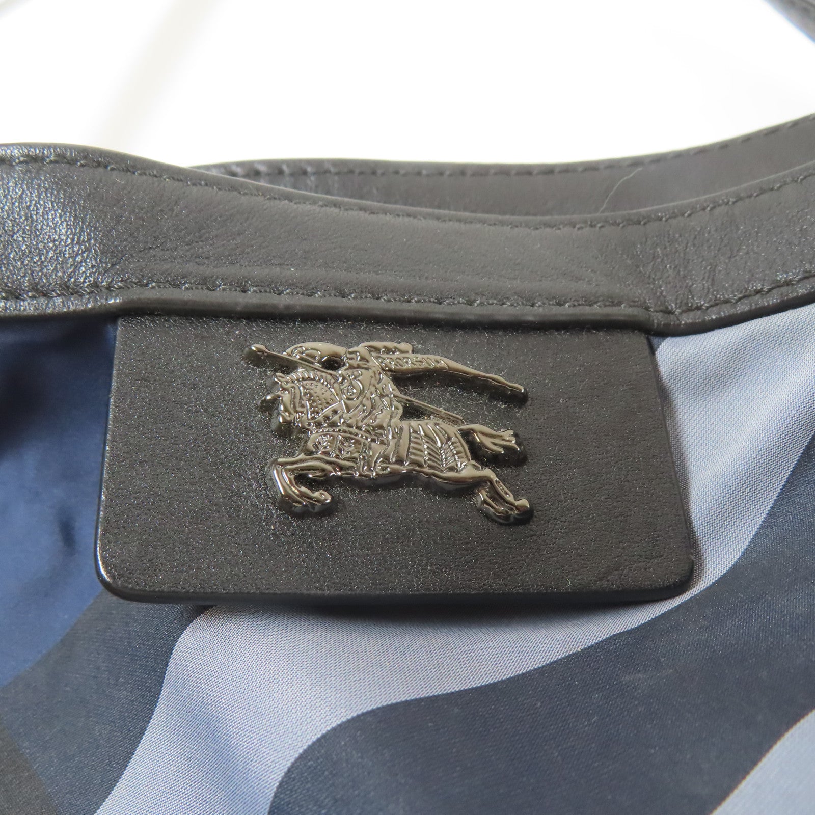 BURBERRY 尼龍Tote Bag黑扣手挽袋藍色/黑色/灰色