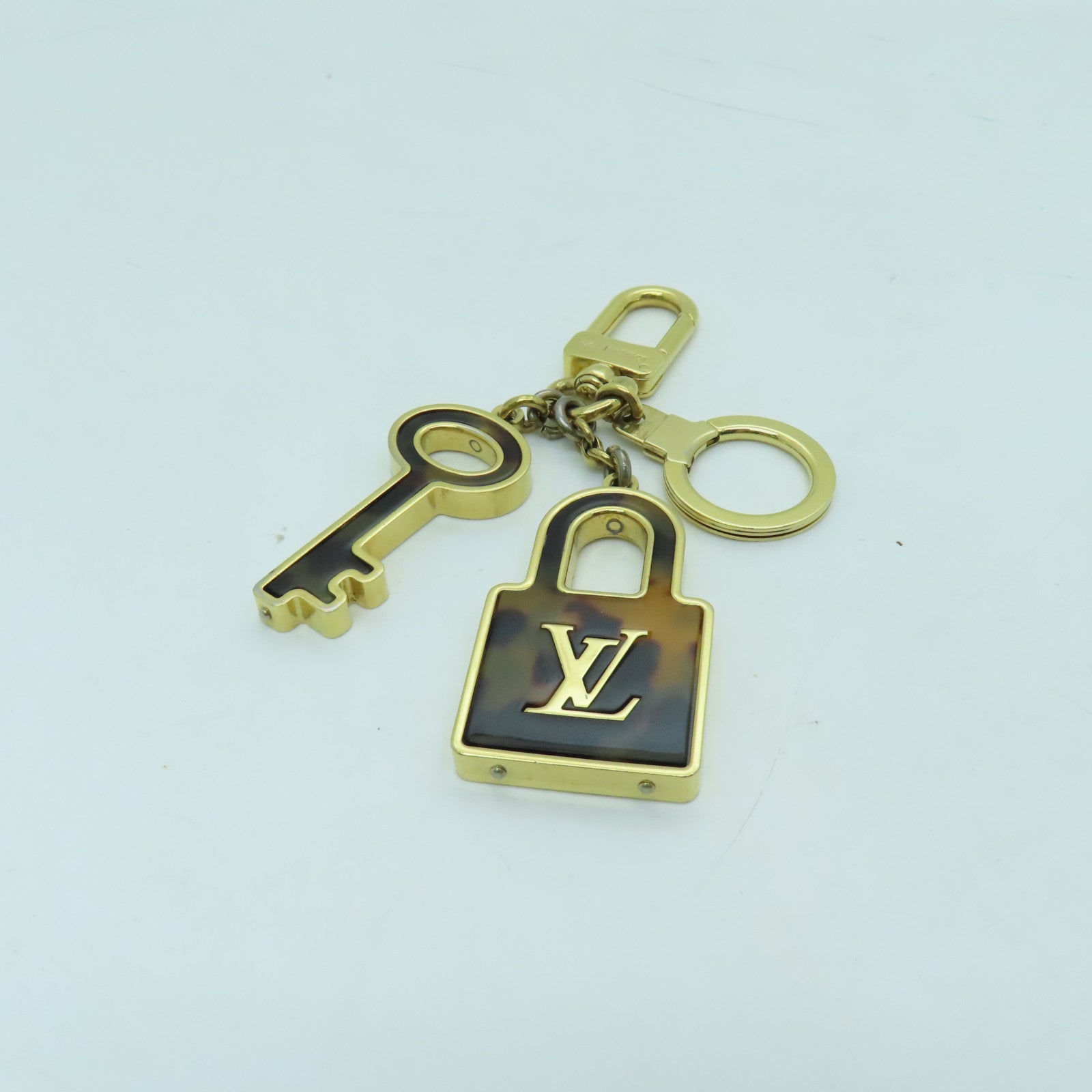 LOUIS VUITTON 金屬Confiance Key Holder鎖匙扣金色/啡色