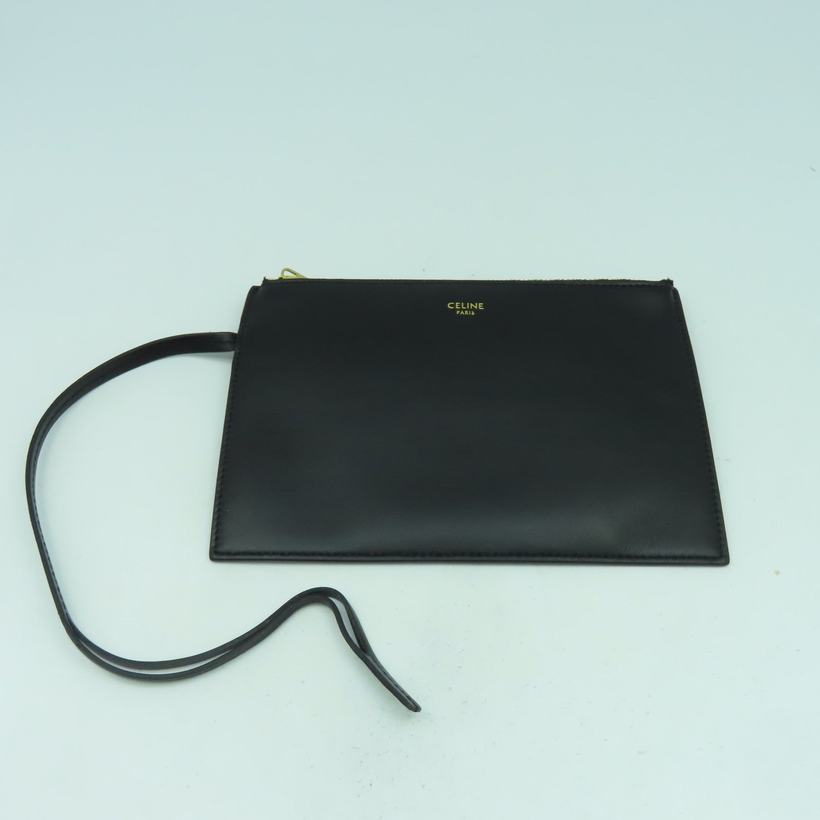 CELINE 【激減優惠】牛皮皮革Bucket 16金扣手挽肩背兩用袋黑色