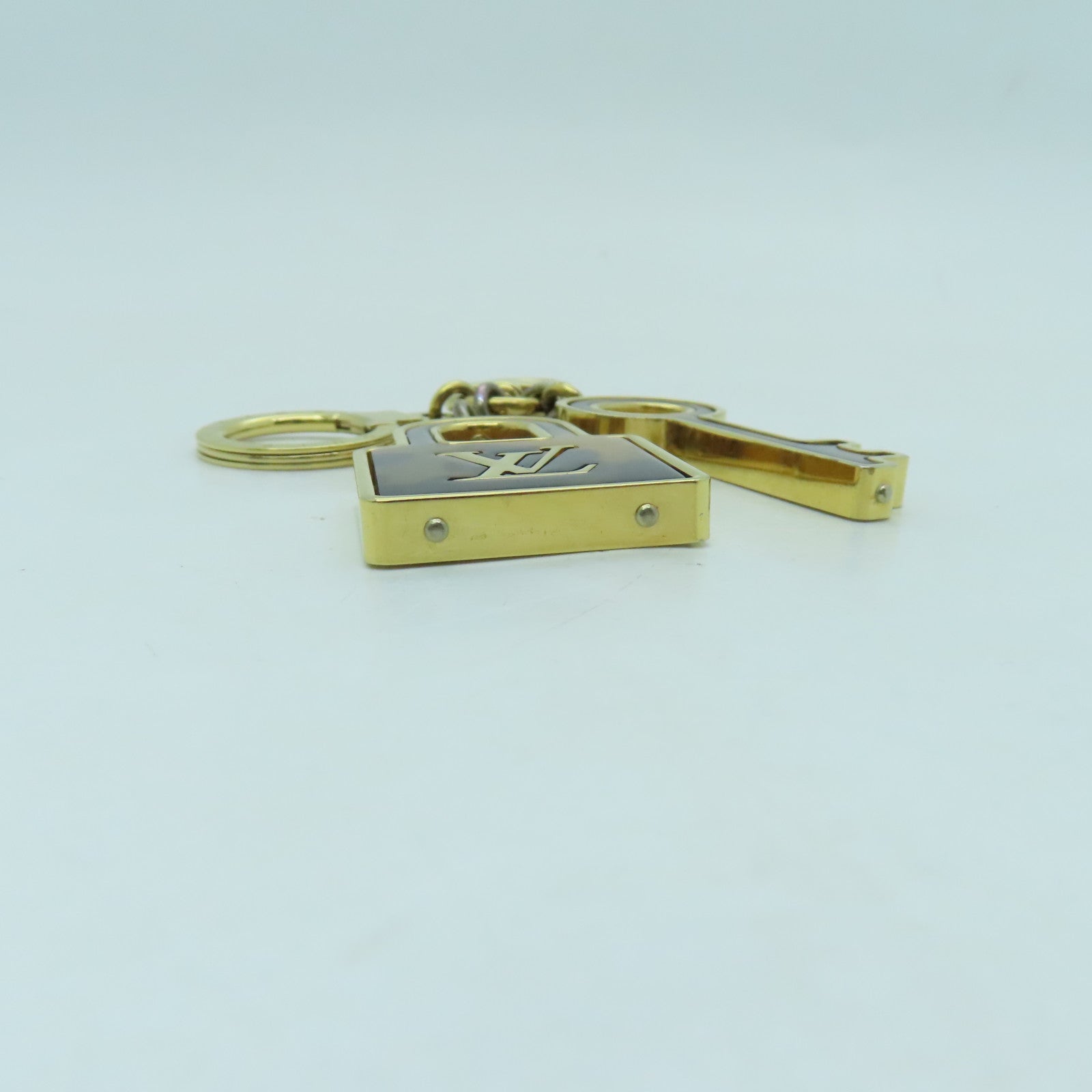LOUIS VUITTON 金屬Confiance Key Holder鎖匙扣金色/啡色
