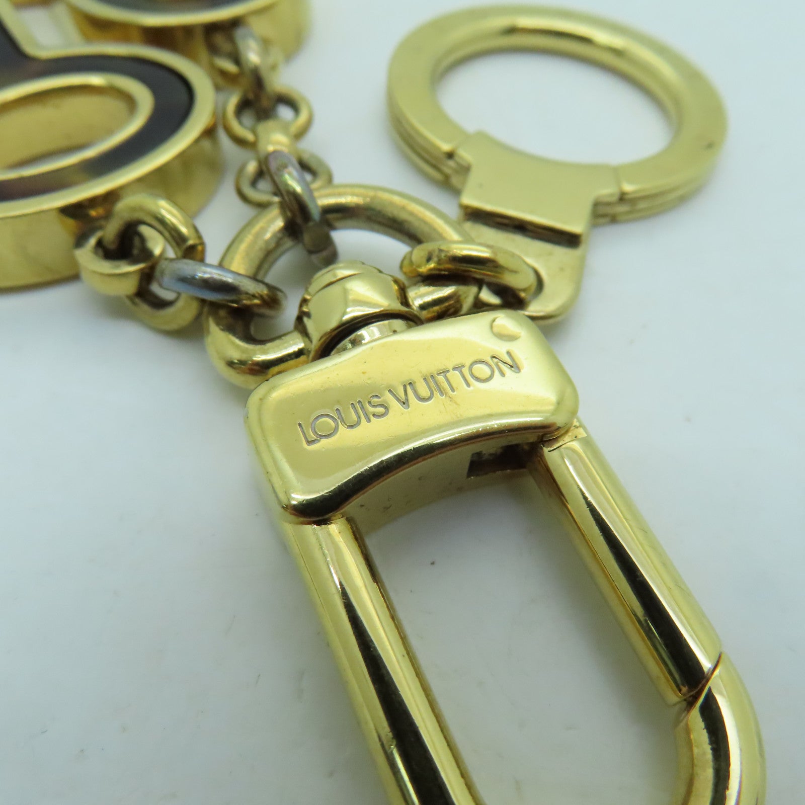 LOUIS VUITTON 金屬Confiance Key Holder鎖匙扣金色/啡色