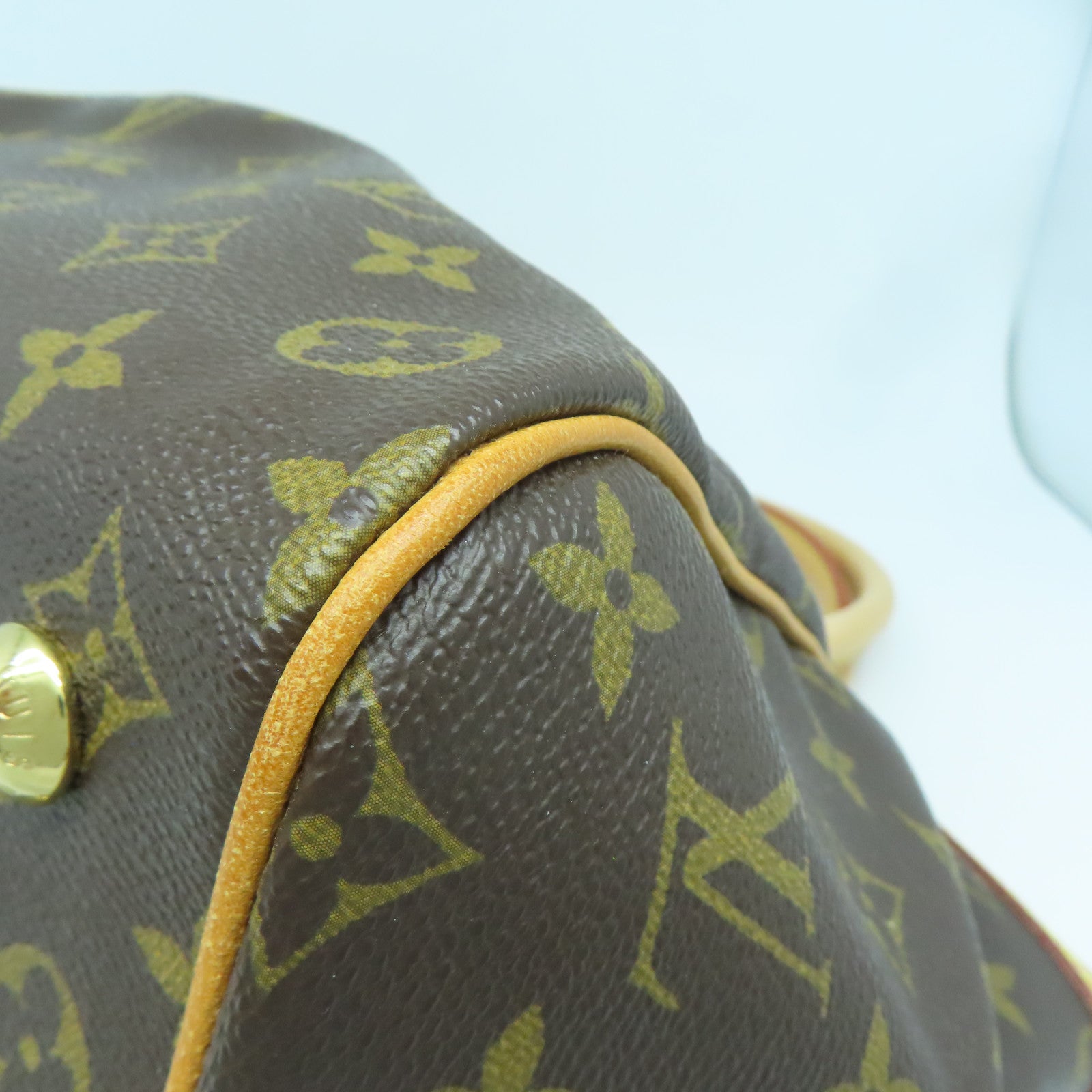 LOUIS VUITTON Monogram Tivoli PM金扣手挽袋啡色