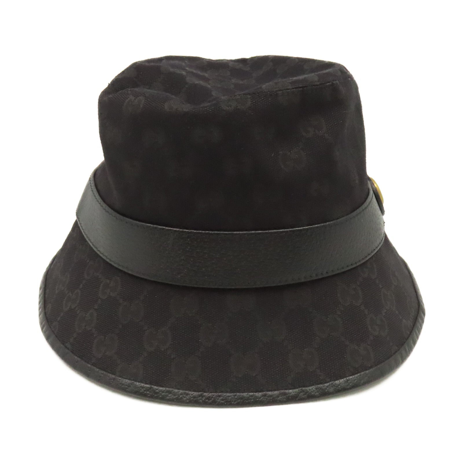 GUCCI GG帆布Bagetto Hat帽子黑色