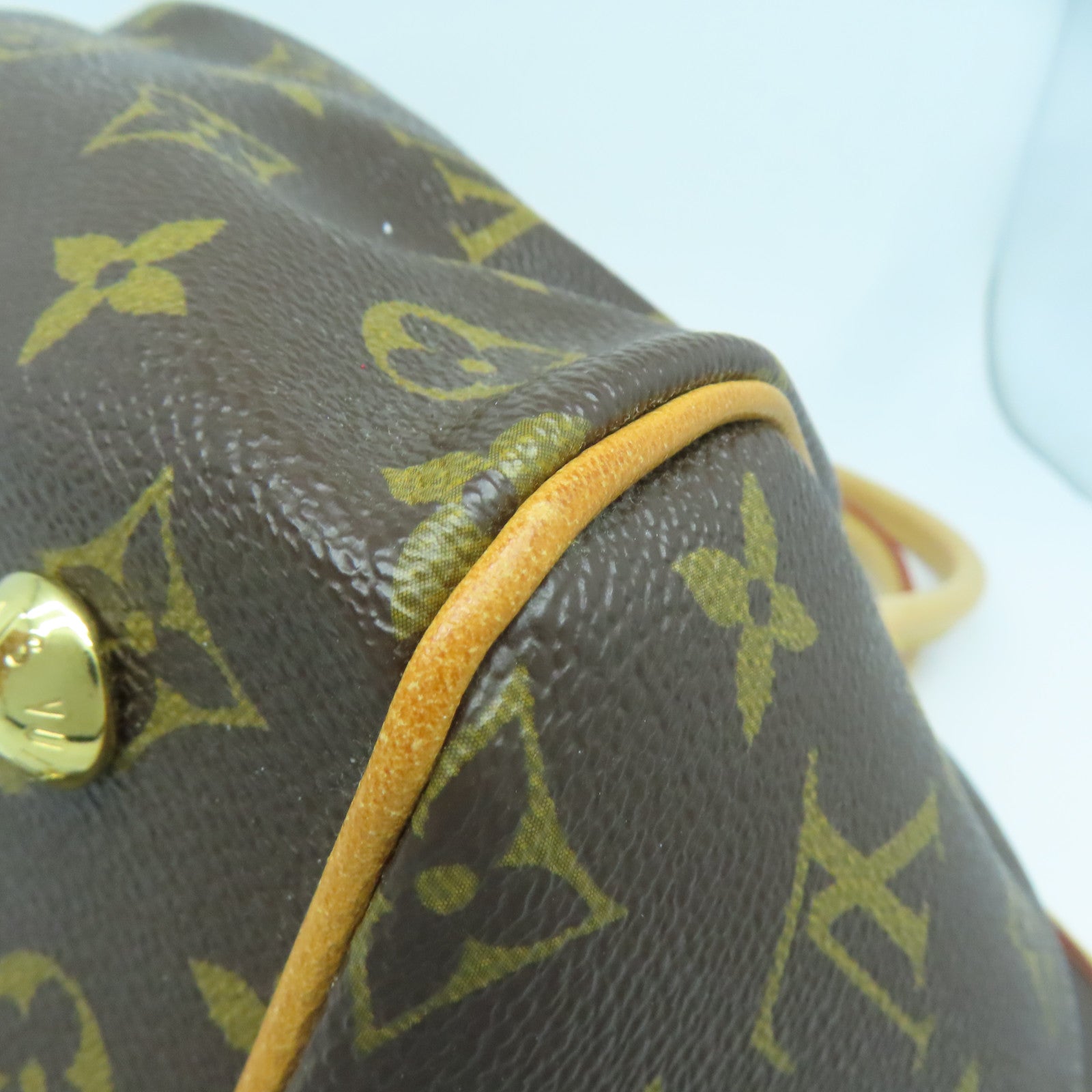 LOUIS VUITTON Monogram Tivoli PM金扣手挽袋啡色