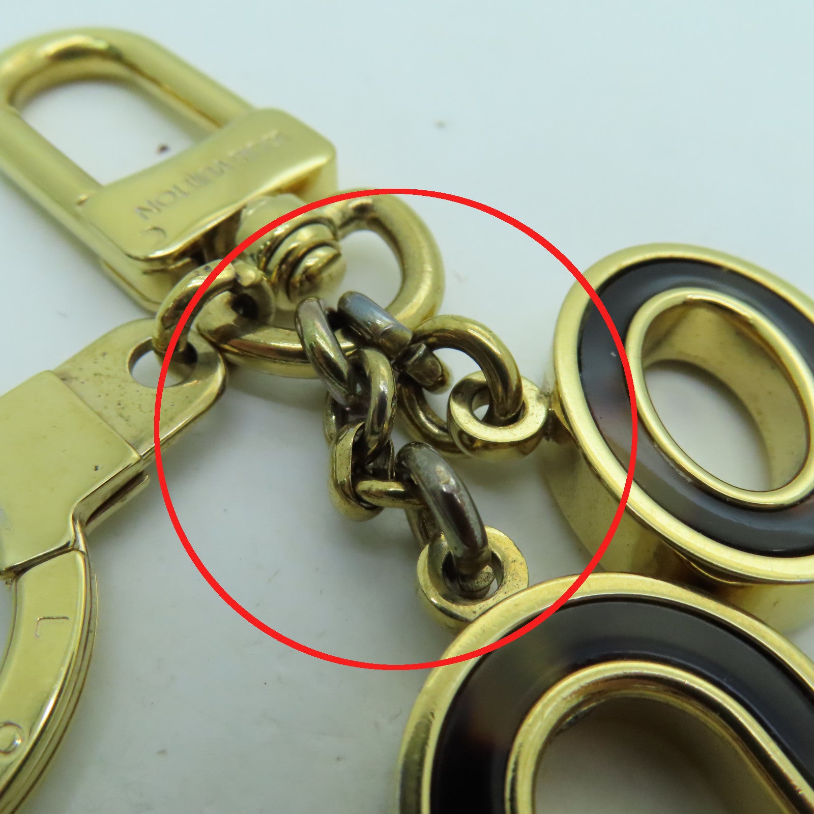 LOUIS VUITTON 金屬Confiance Key Holder鎖匙扣金色/啡色