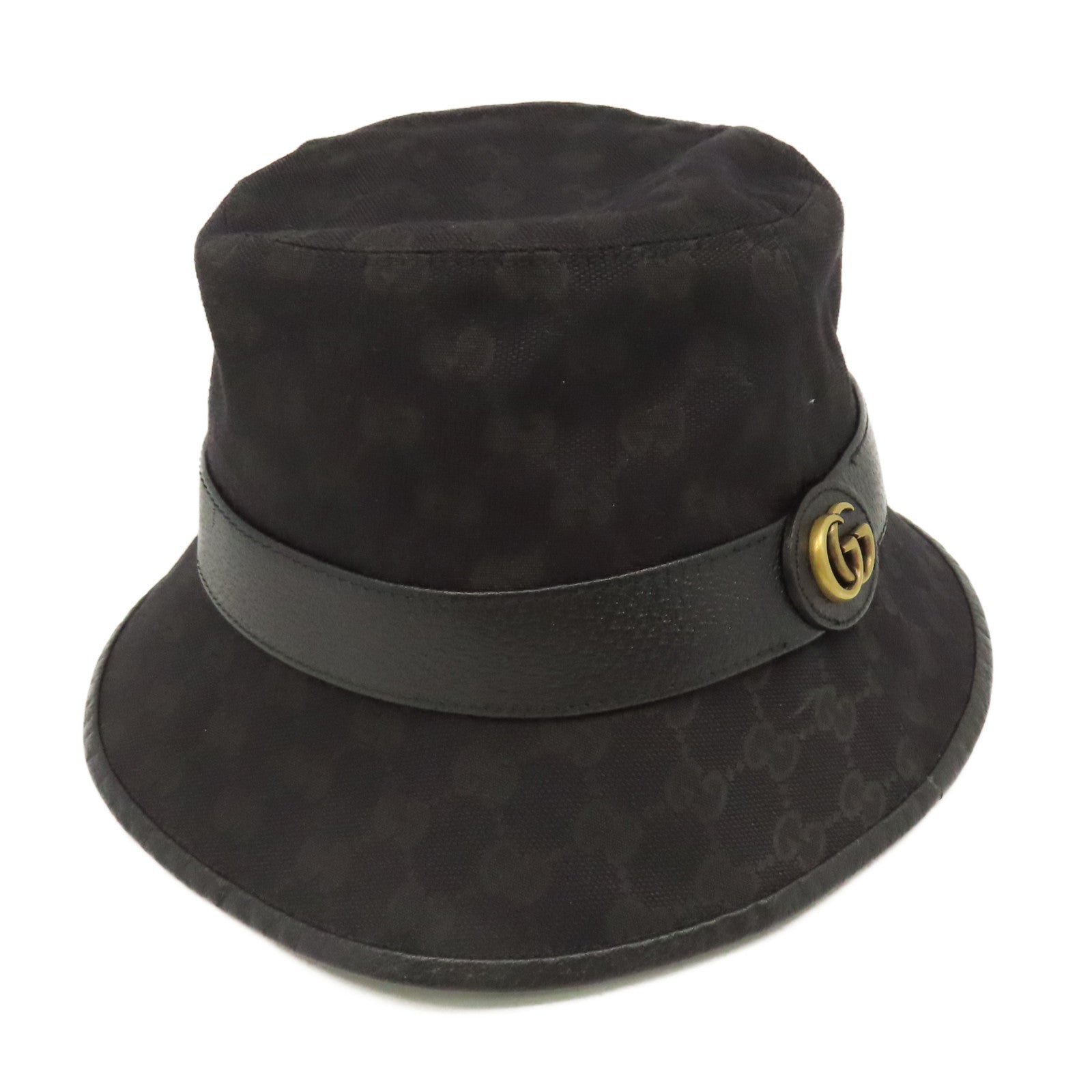GUCCI GG帆布Bagetto Hat帽子黑色