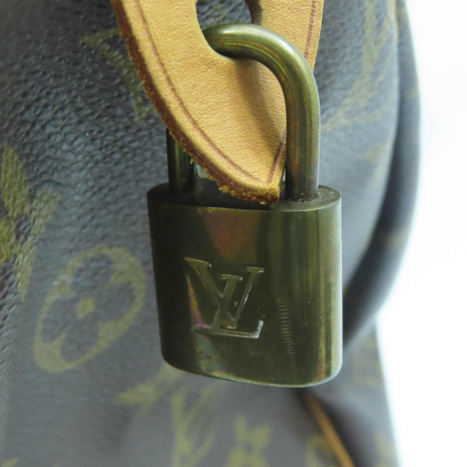 LOUIS VUITTON Monogram Speedy 30金扣手挽袋啡色