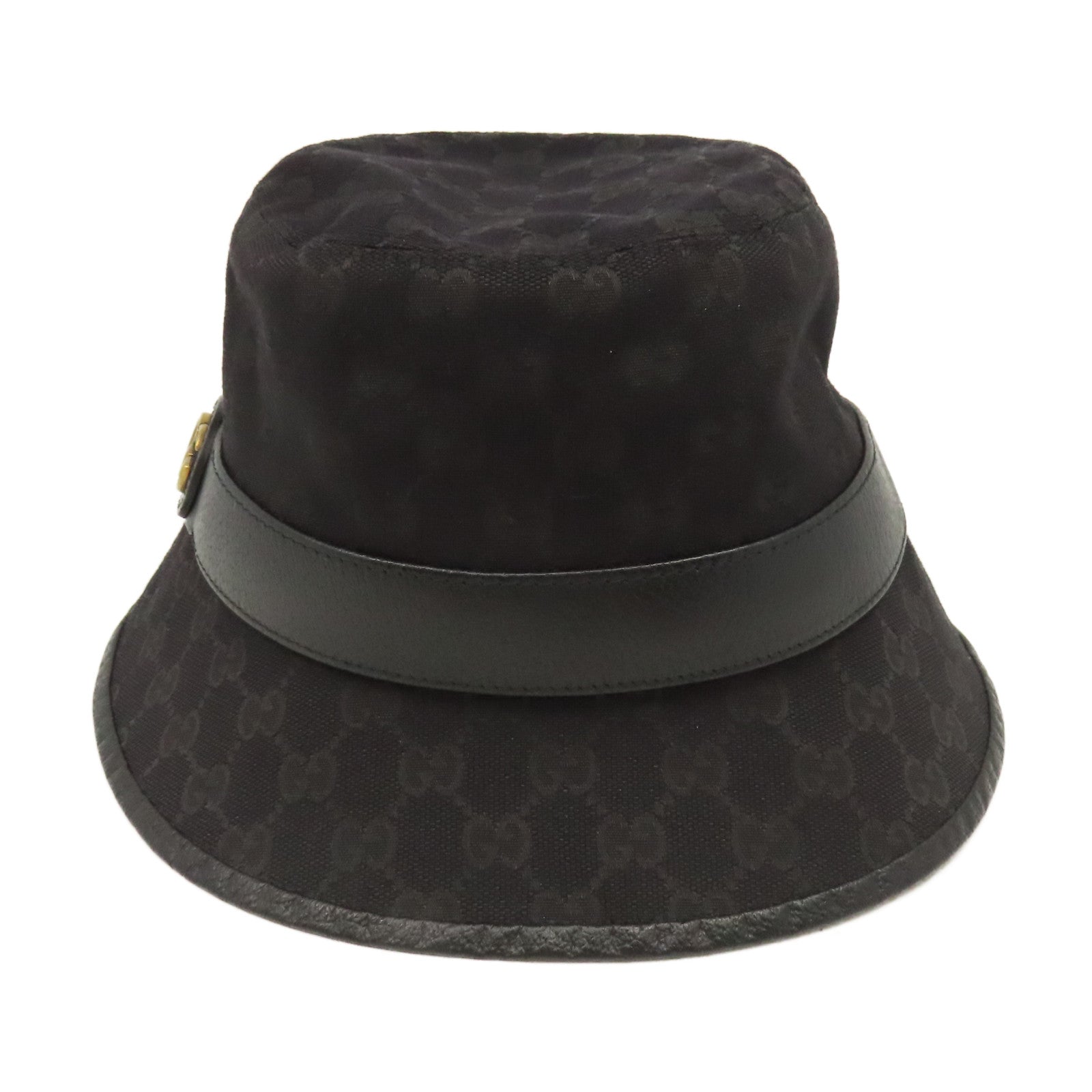 GUCCI GG帆布Bagetto Hat帽子黑色