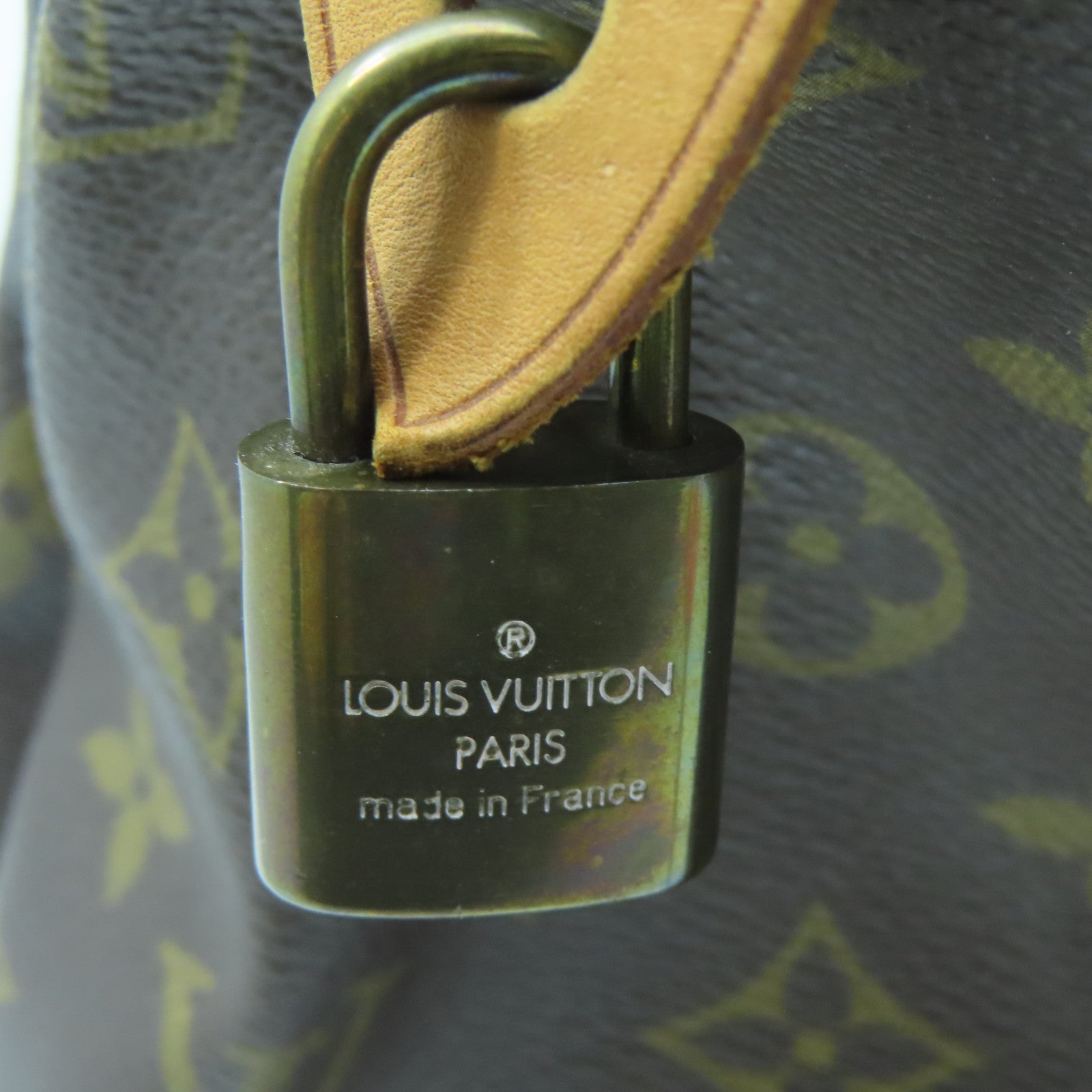LOUIS VUITTON Monogram Speedy 30金扣手挽袋啡色