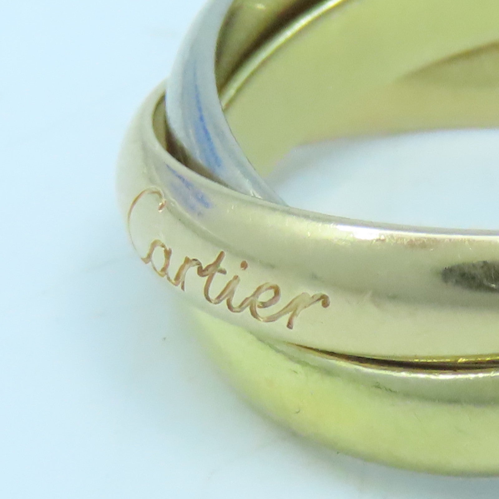 CARTIER 18K黃金Trinity戒指 #52/ US#6