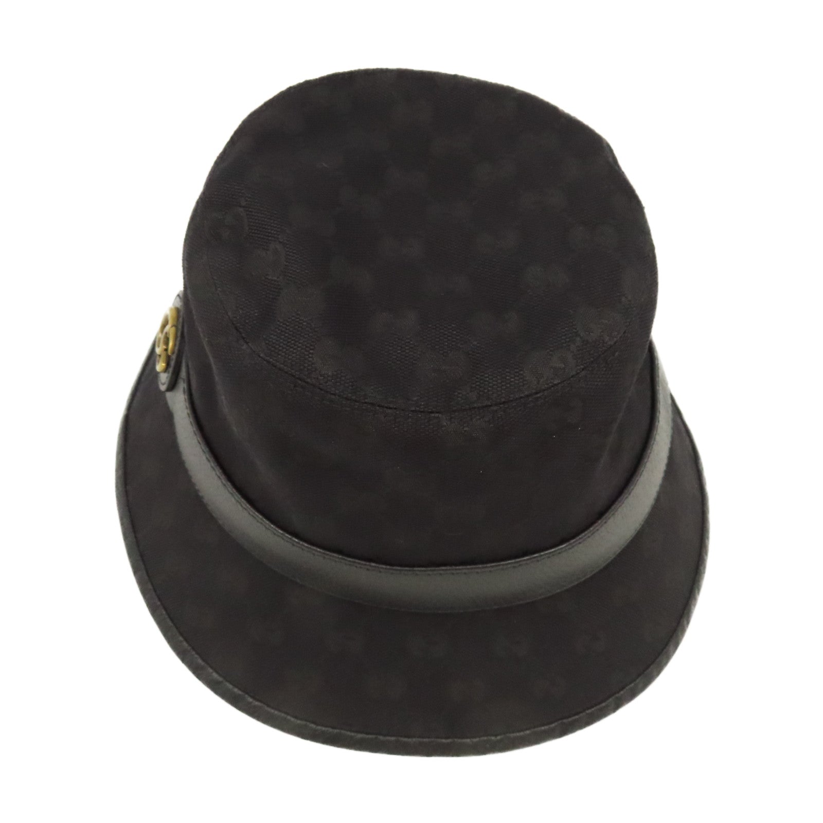 GUCCI GG帆布Bagetto Hat帽子黑色
