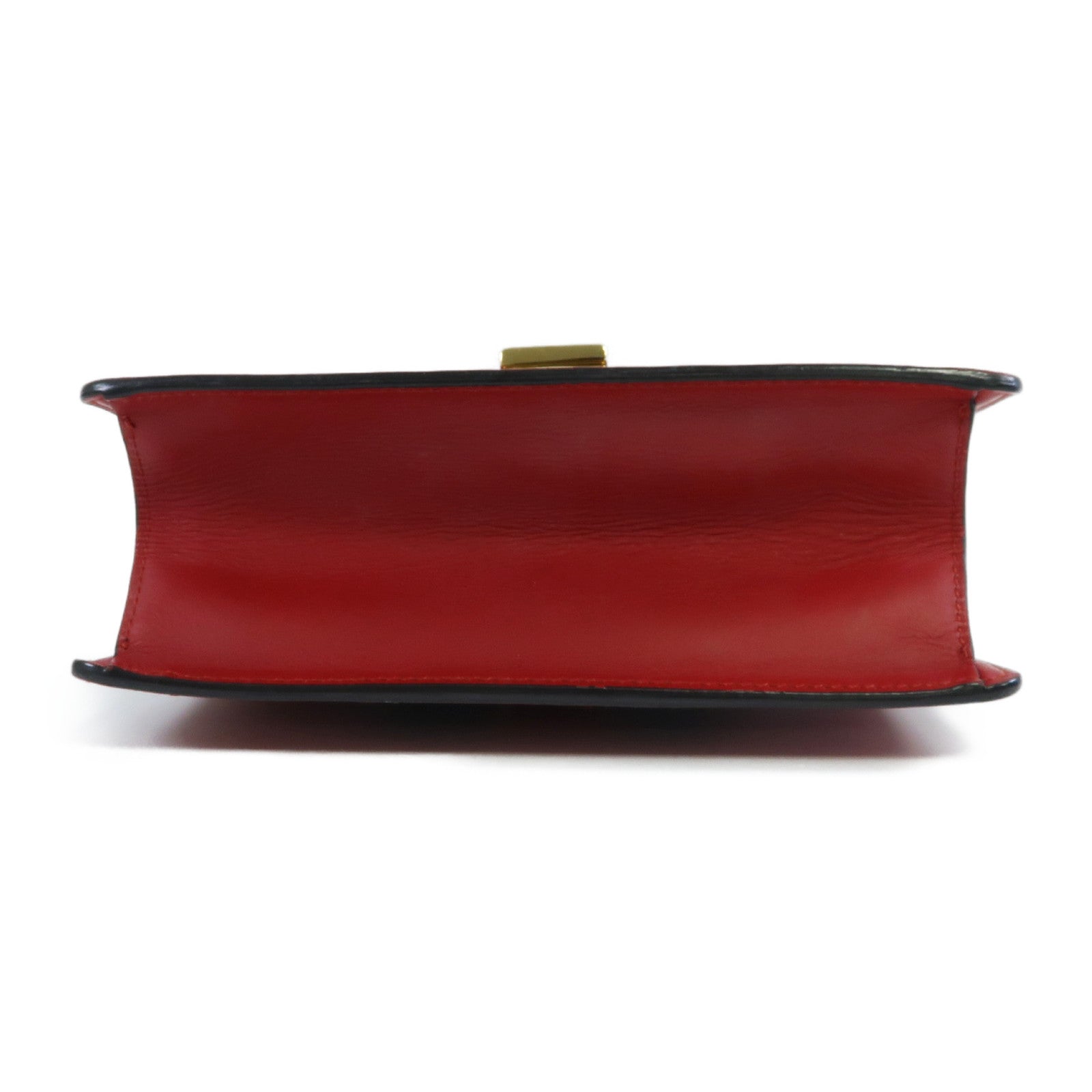 GUCCI 牛皮皮革Sylvie Shoulder Bag金扣手挽肩背兩用袋紅色