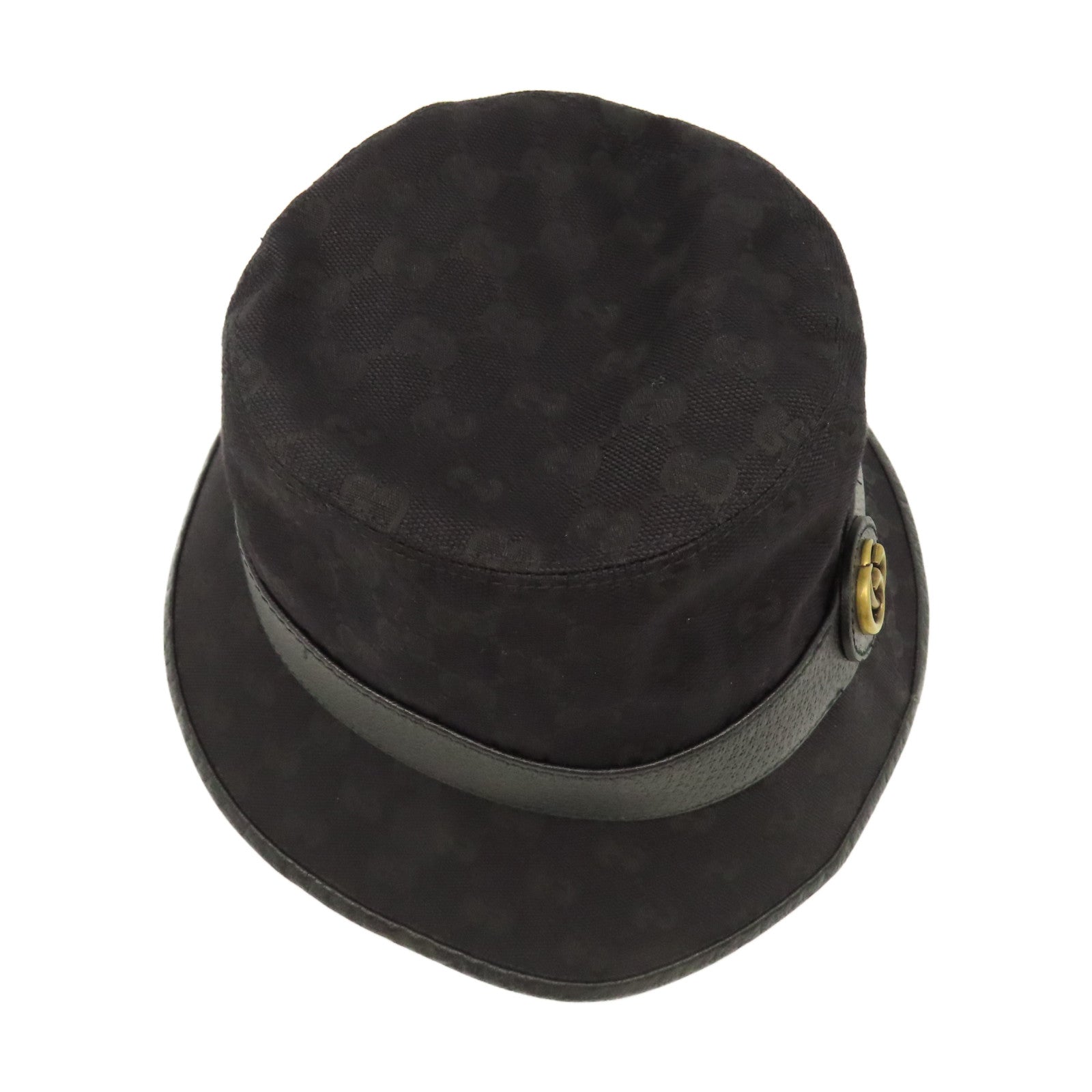 GUCCI GG帆布Bagetto Hat帽子黑色