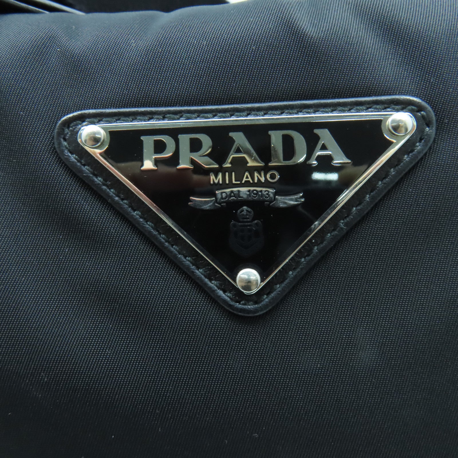 PRADA Nylon 2 Way Shoulder Handle Shoulder Bag Black