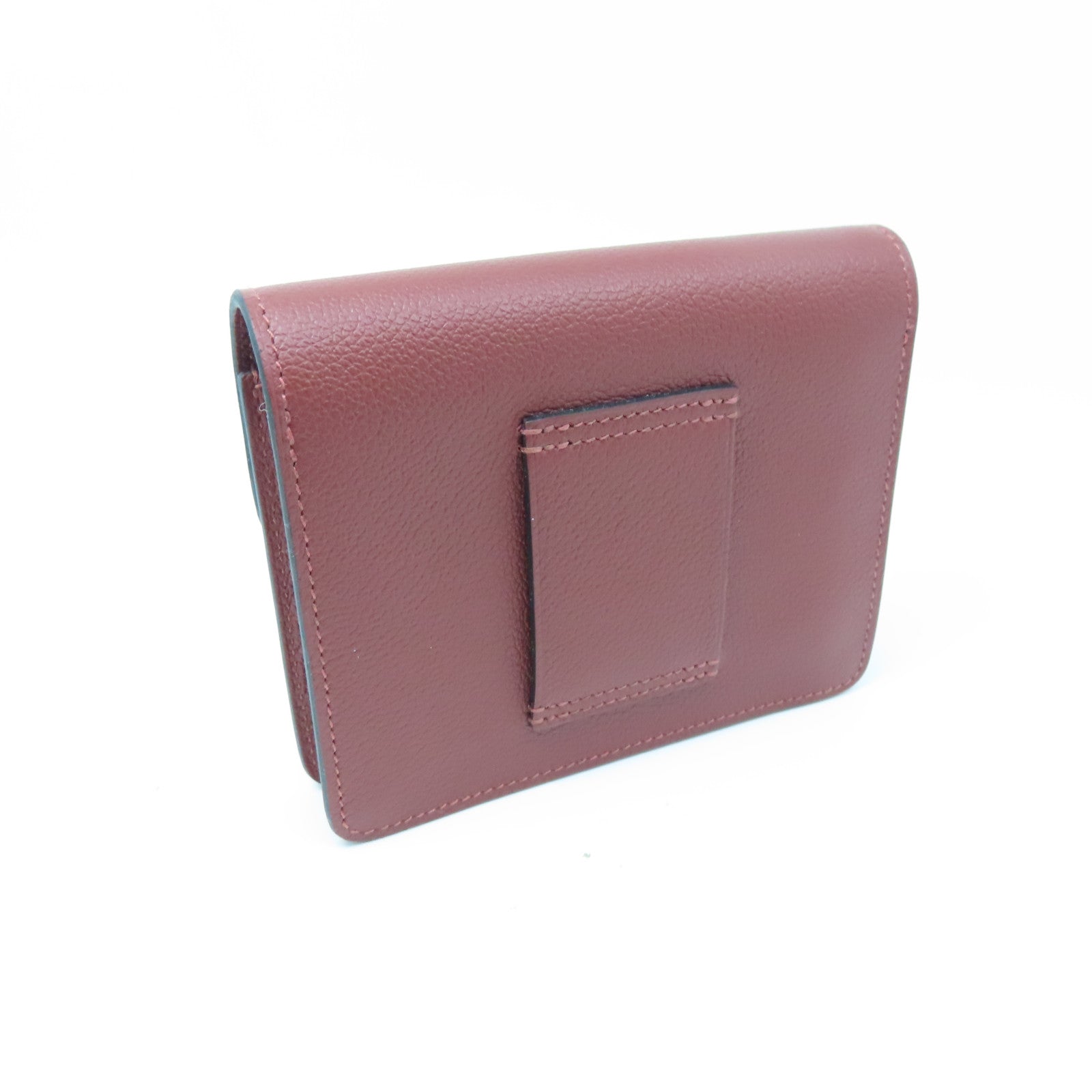 HERMES 【激減優惠】Evercolor皮革Roulis Slim金扣錢包愛馬仕紅色